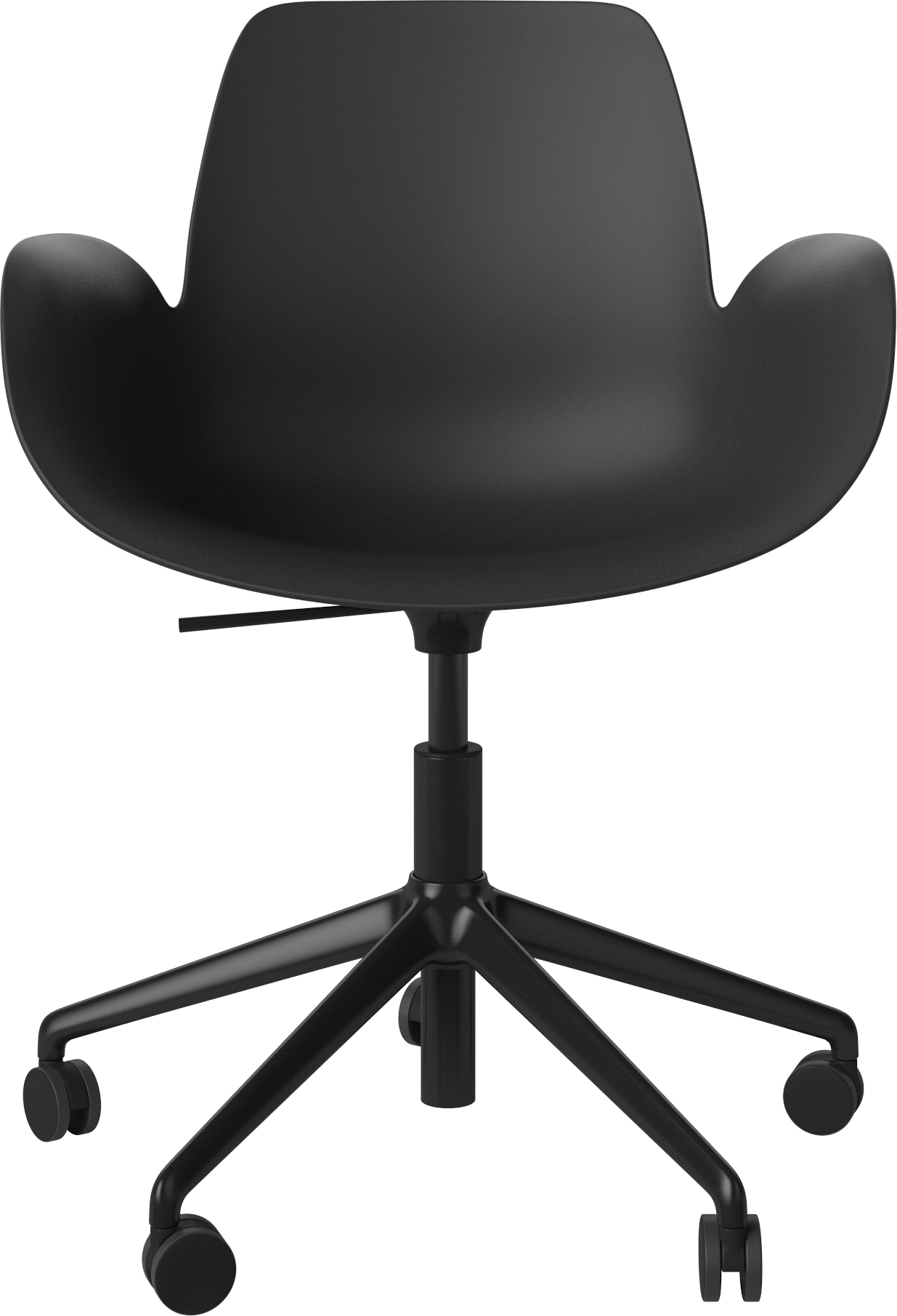 Seed black office chair with a black base