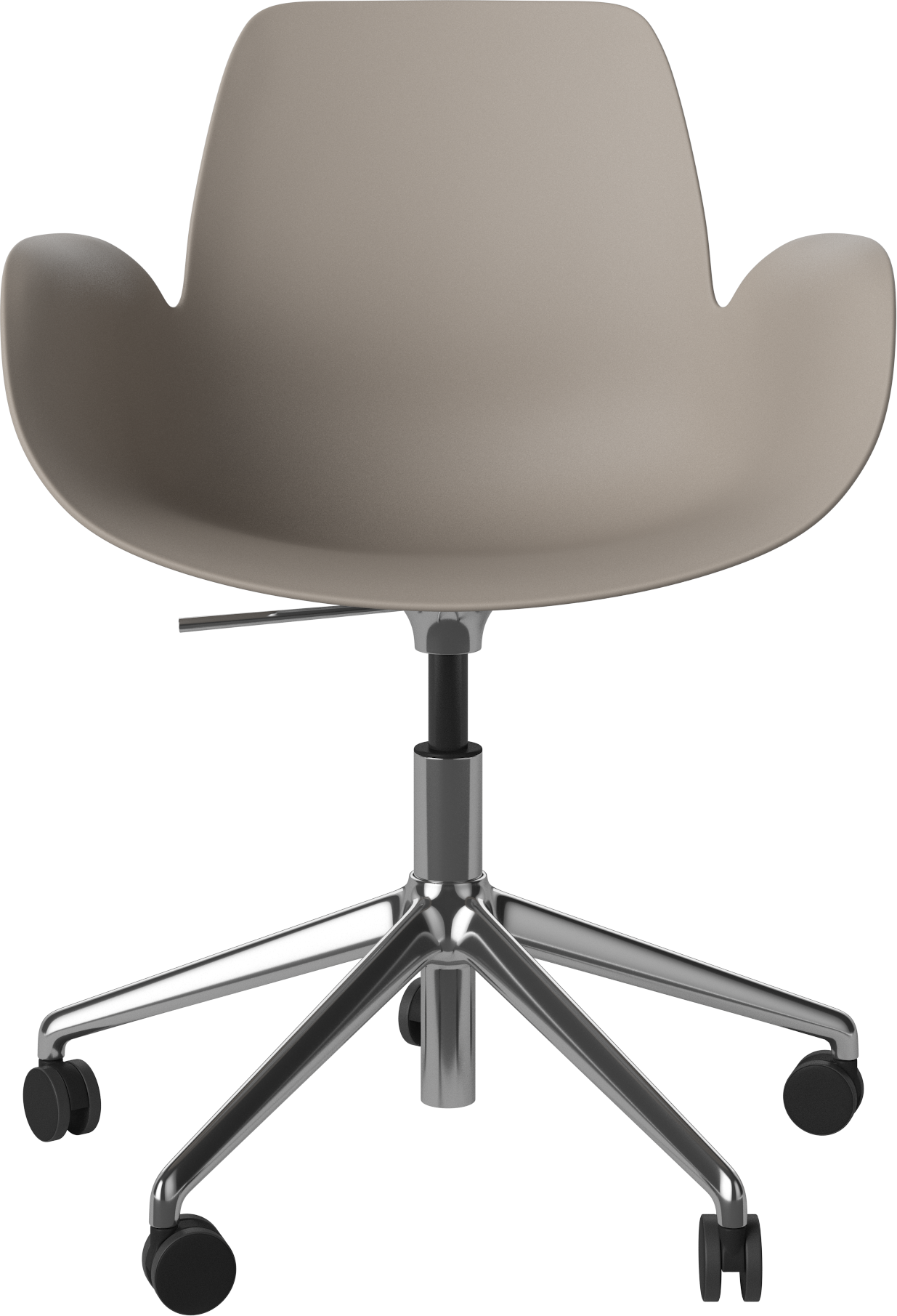 SEED beige office chair with a steel base