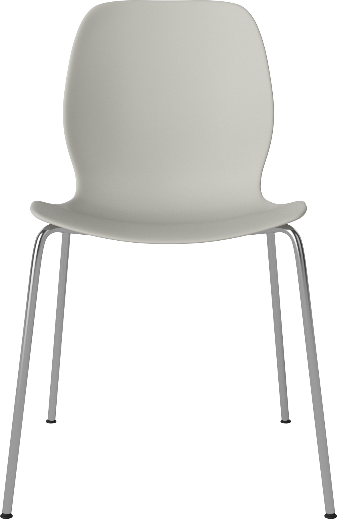 Seed gray chair with a steel base