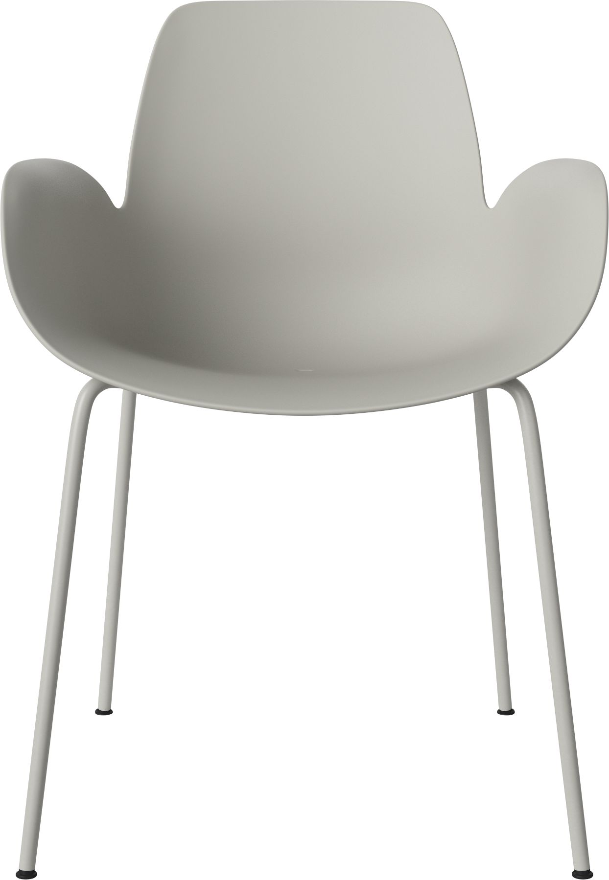 External chair with seed gray armrests