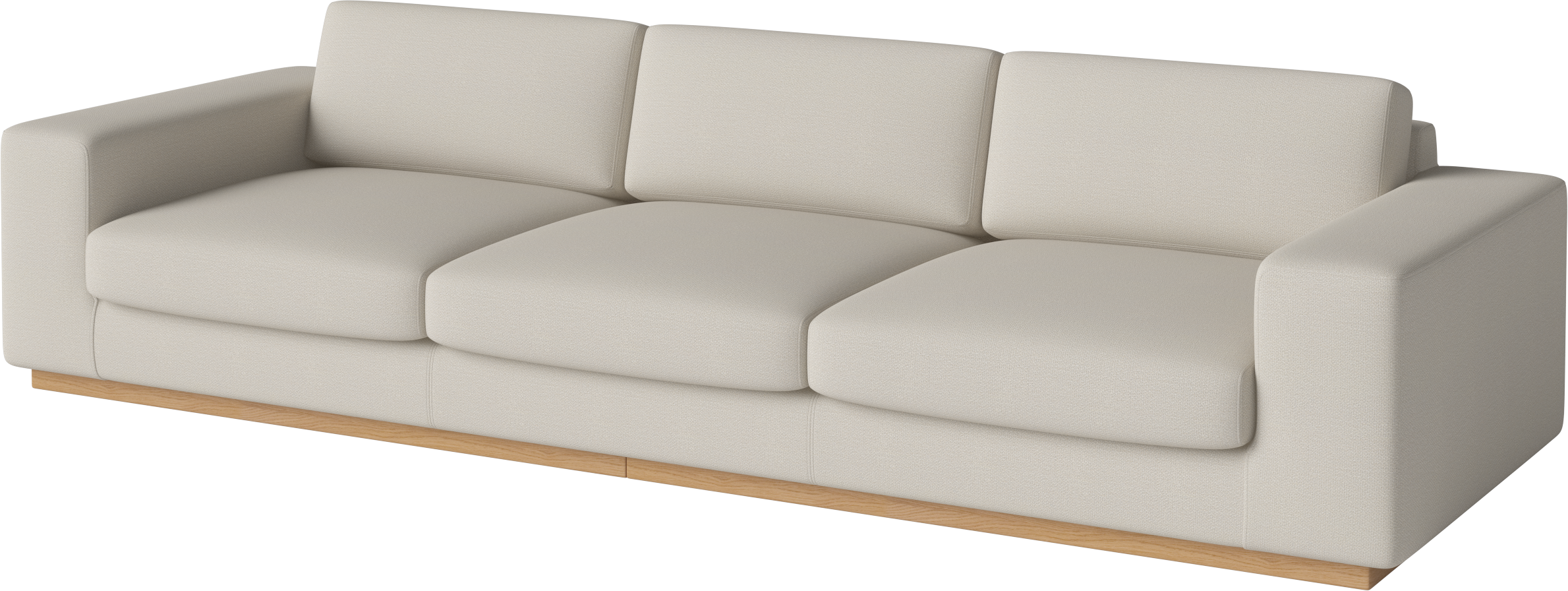 4-Sitzer-Sepia-Sofa-Basis aus Eiche