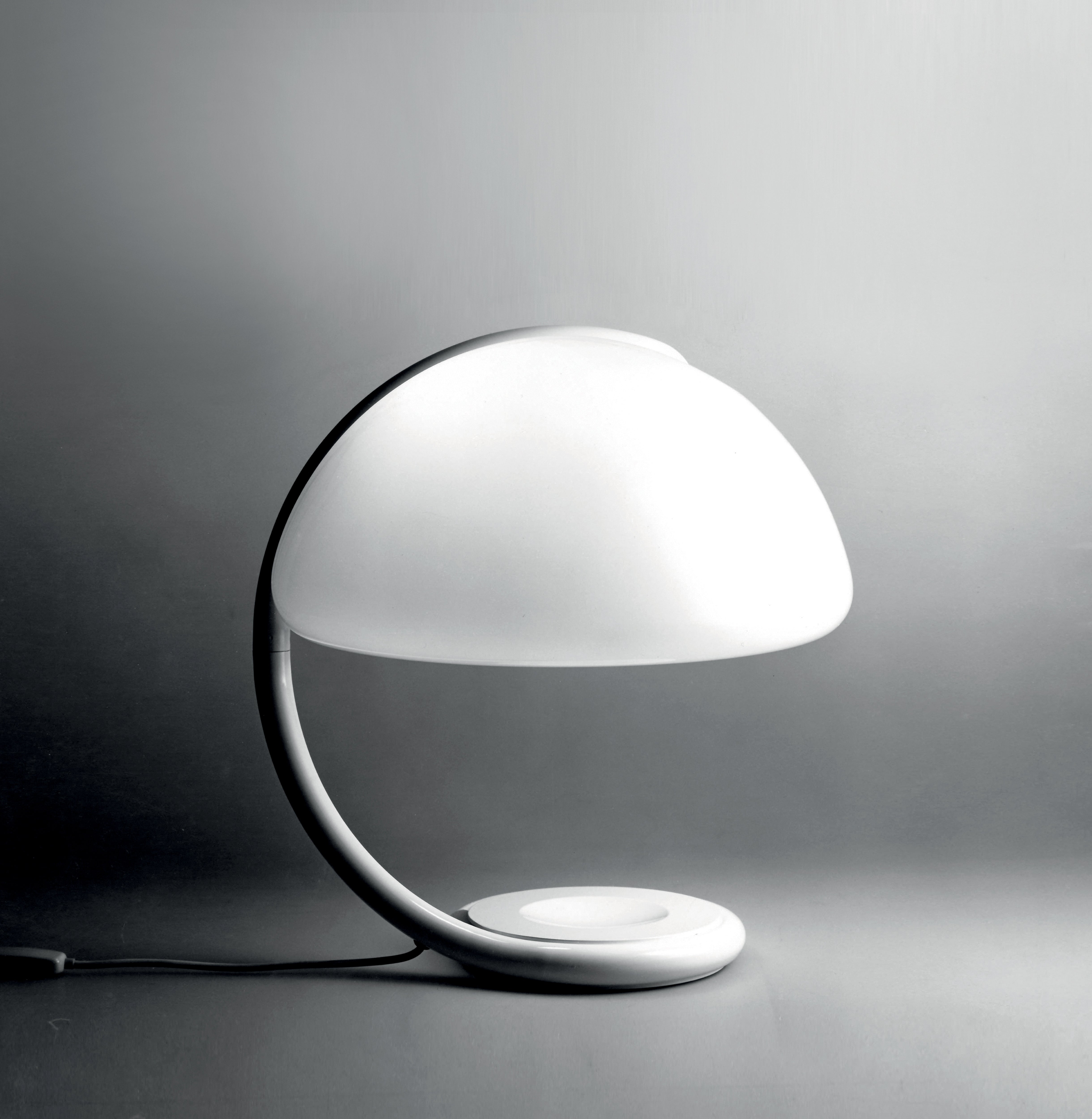 SERPENTE Table Lamp with Opal Shade and Gold Galvanized Base