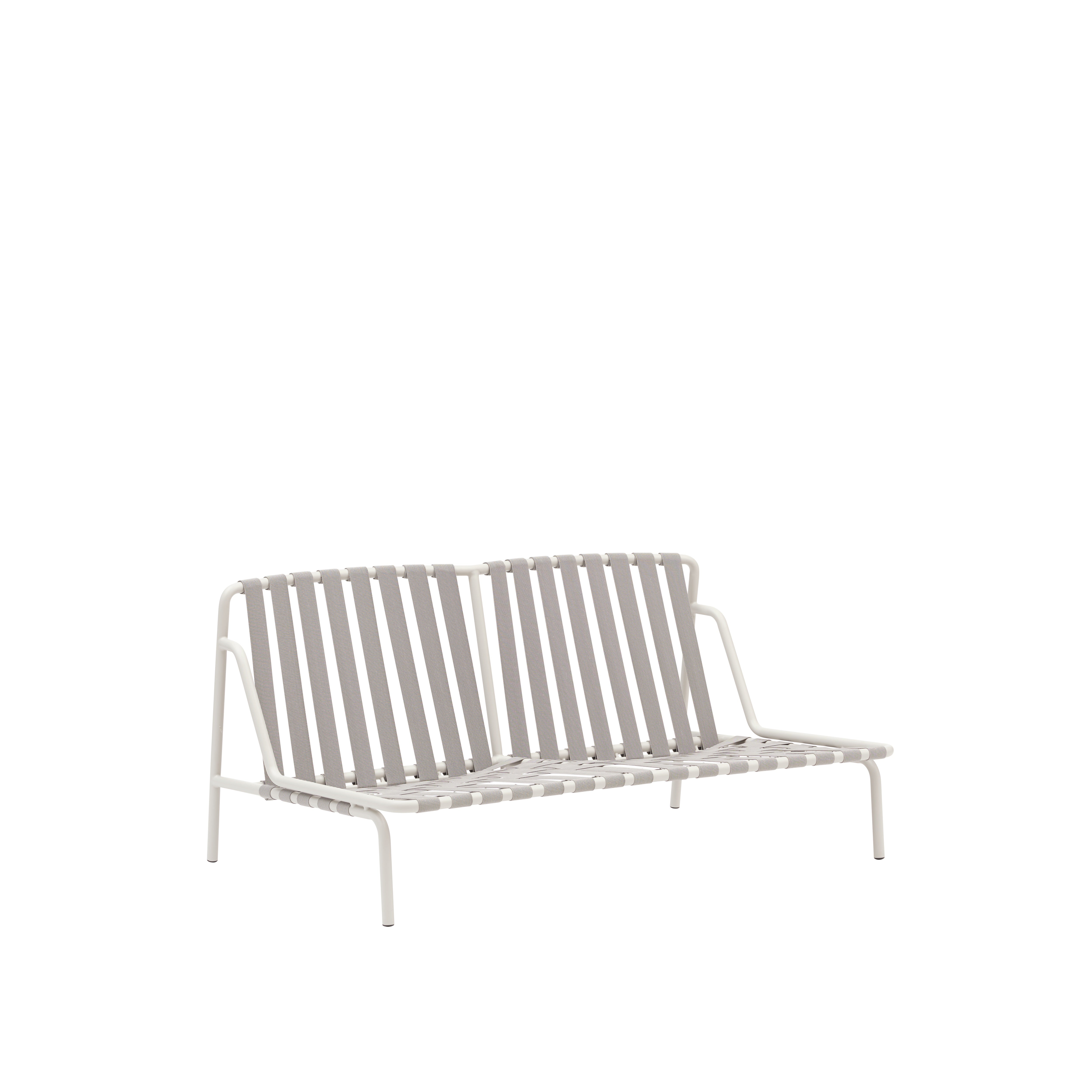 SETTLE Light Gray Two-Seater Outdoor Sofa with Gray Base