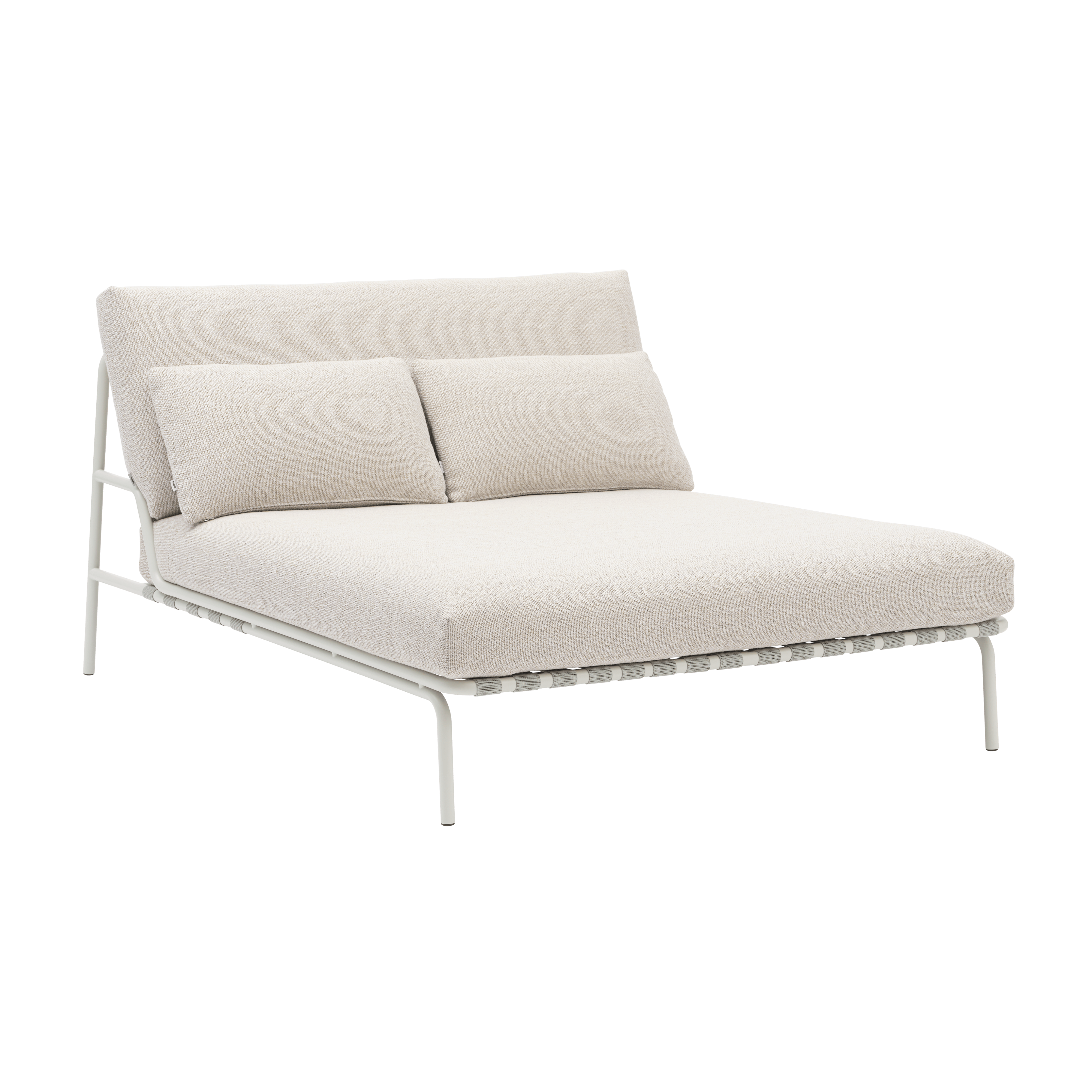 SETTLE Outdoor Lounger Light Gray with Gray Base