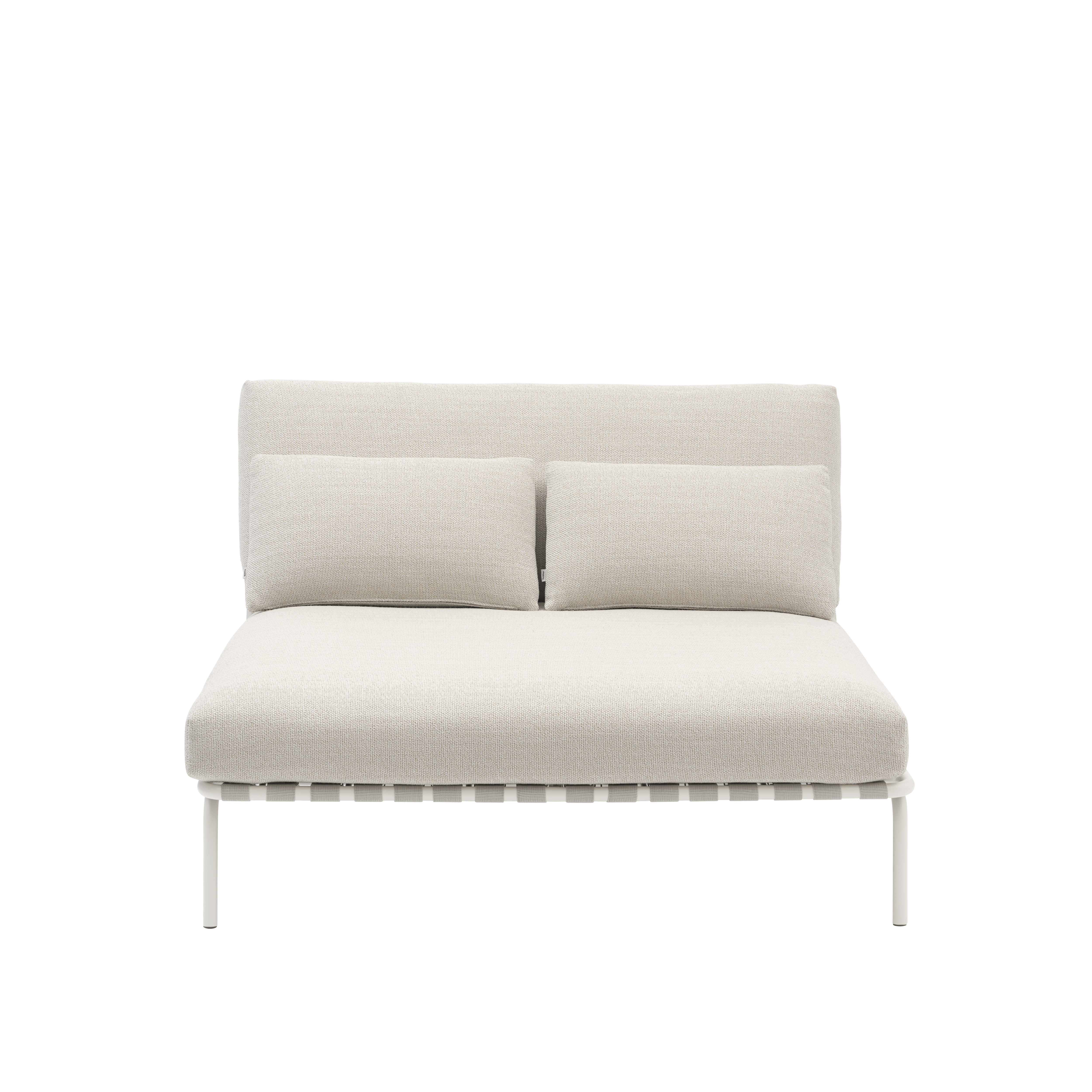 SETTLE Outdoor Lounger Light Gray with Gray Base