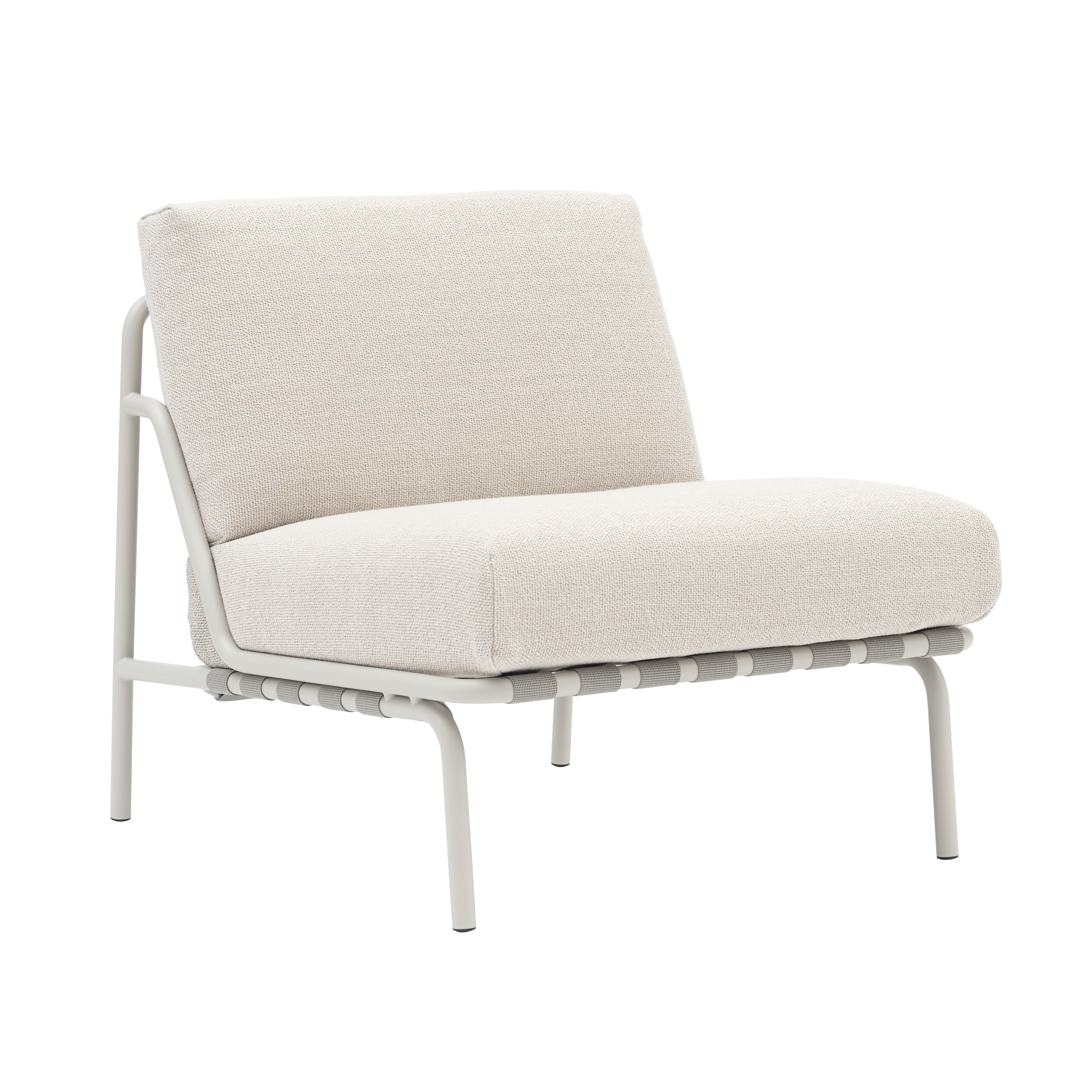 SETTLE Light Gray Outdoor Armchair with Gray Base
