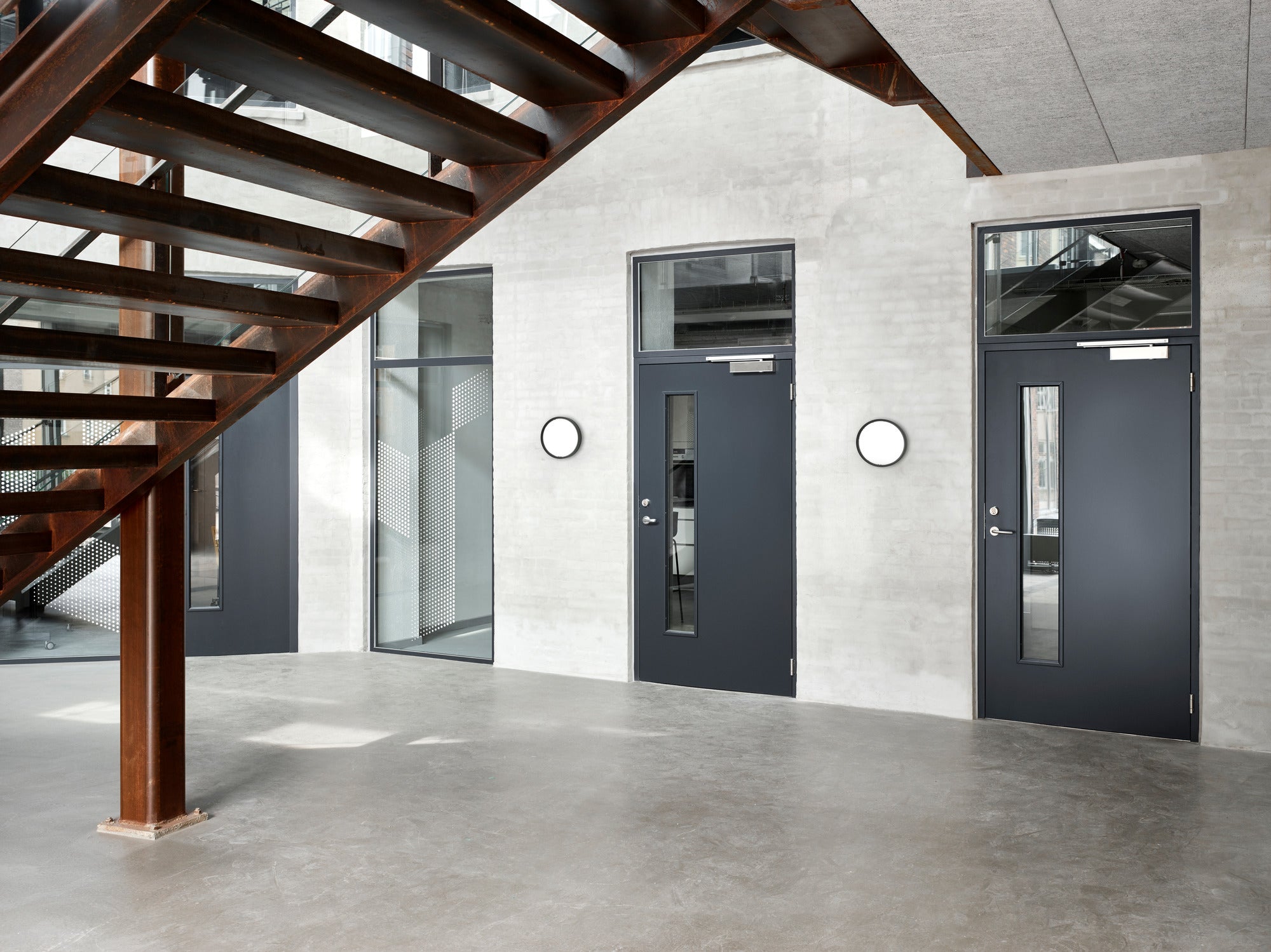 Wandleuchte LP SLIM ROUND rohes Aluminium