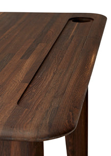 Desk slab dark oak wood