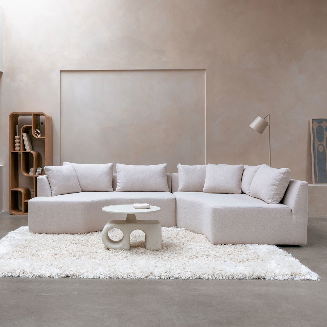 Modulares Sofa PROSPER - Endelement rechts sandfarben
