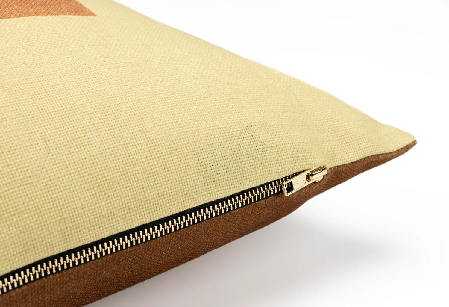 Kissen SQUARE gelb mit braun