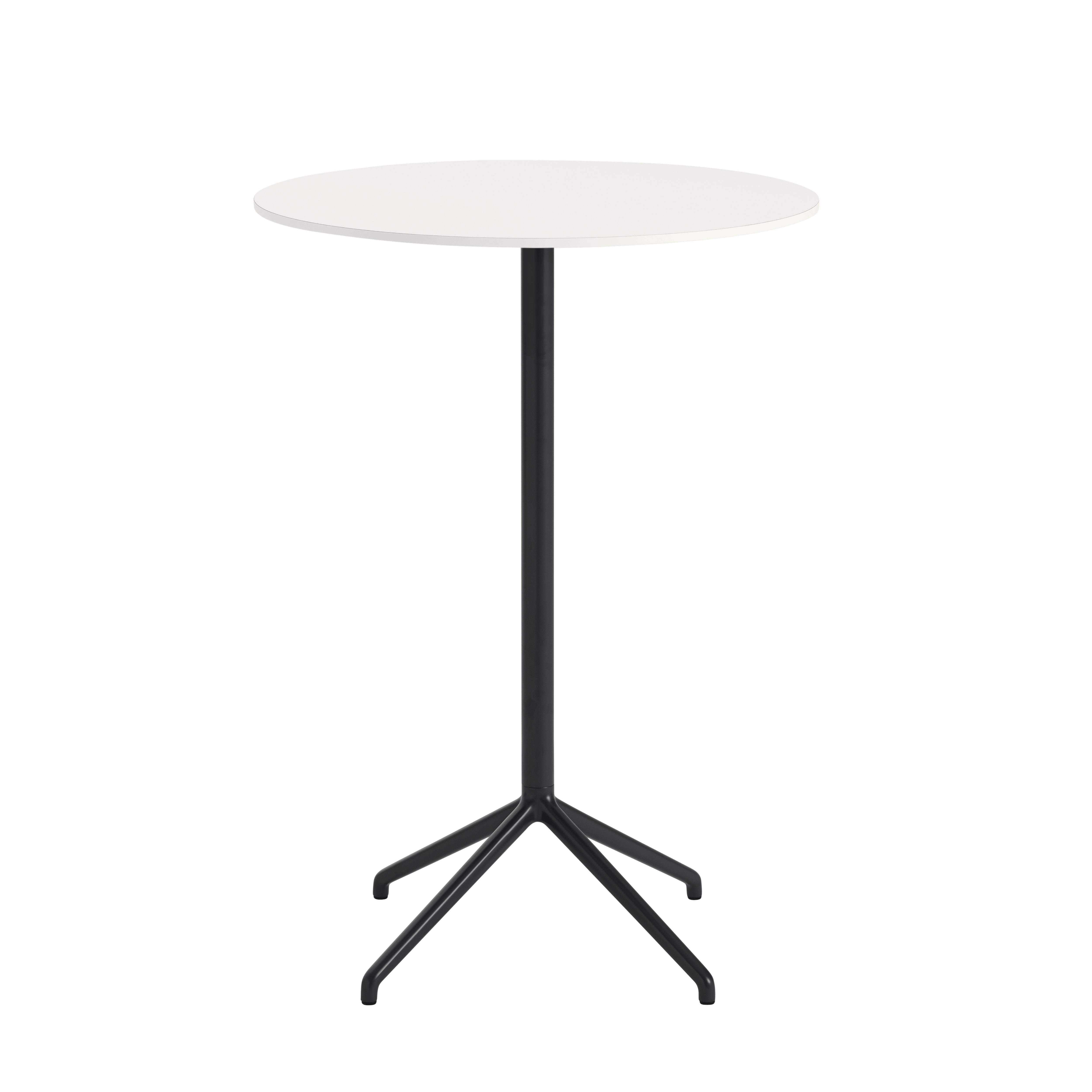 Round Bar Table STILL with a Broken White Top and Black Base