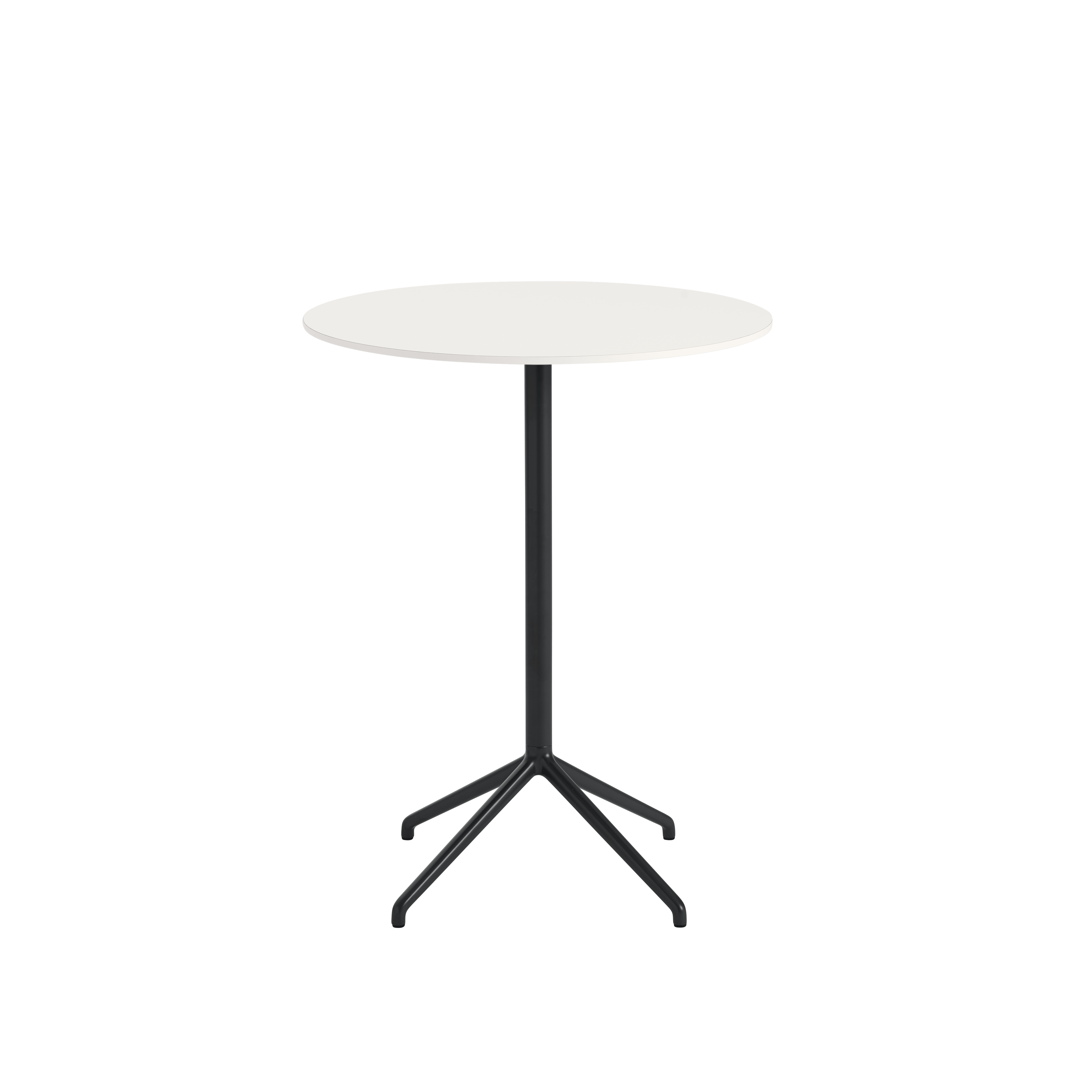 Round Bar Table STILL with a Broken White Top and Black Base