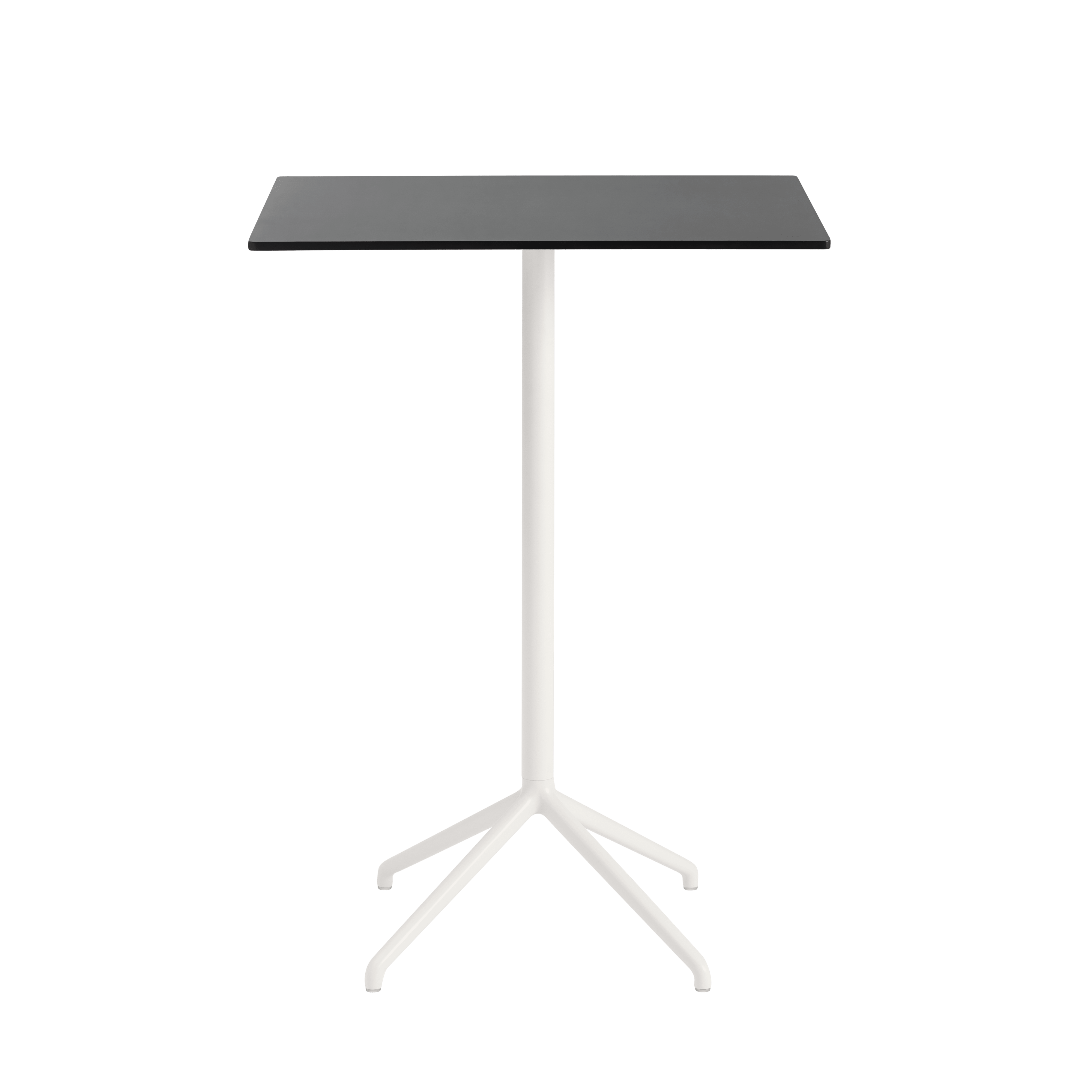 STILL bar table with black top and broken white base