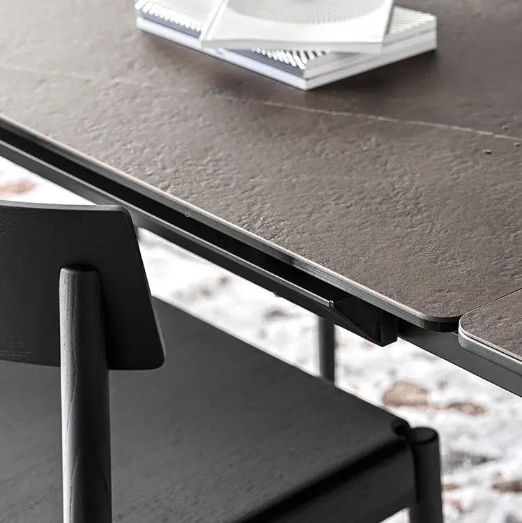 Silhouette folding table black marble