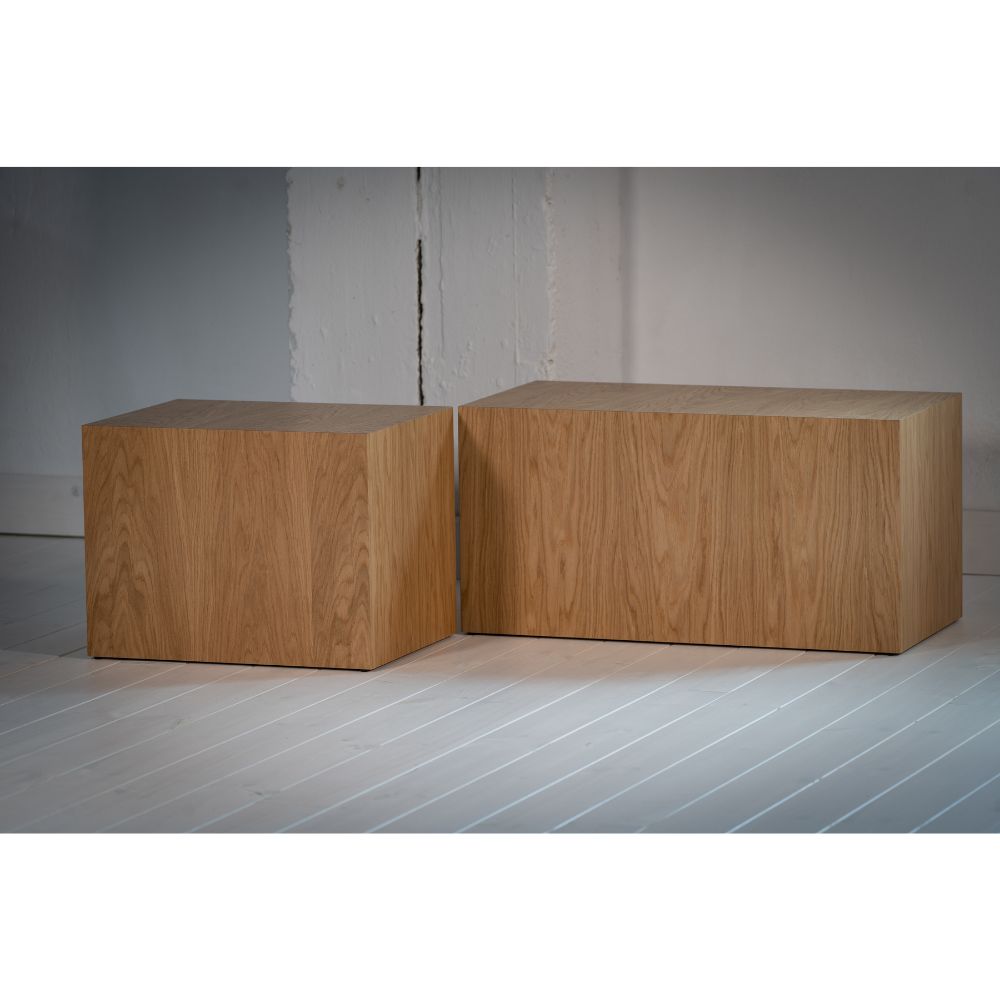 FIRKANT black coffee table oak veneer