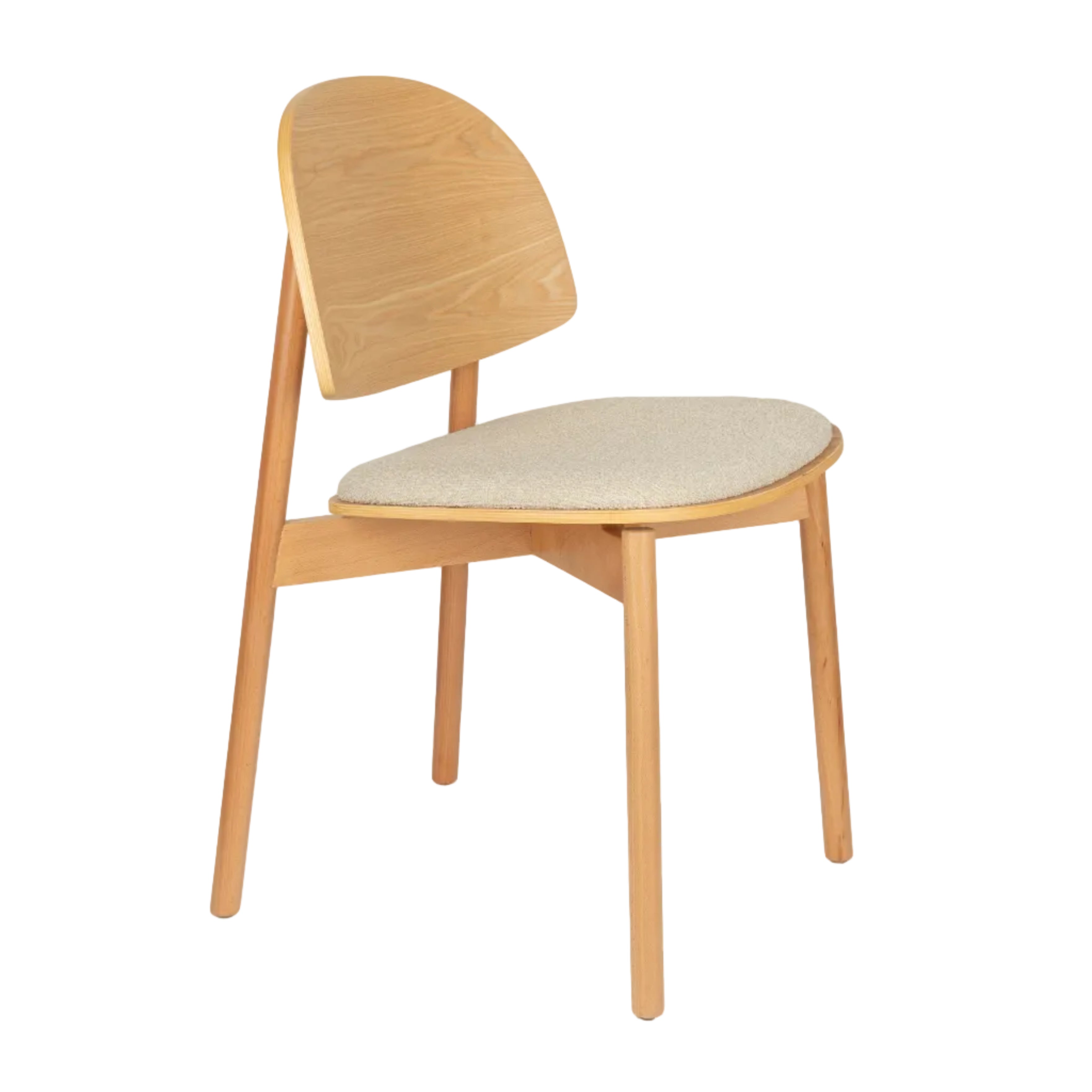 Stuhl SUNRISE beige mit Holzgestell