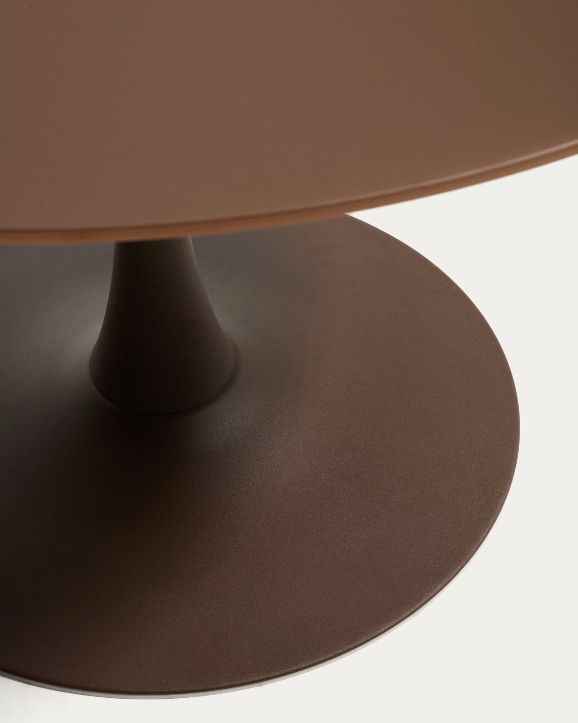 Stół okrągły VEDIRA brązowy