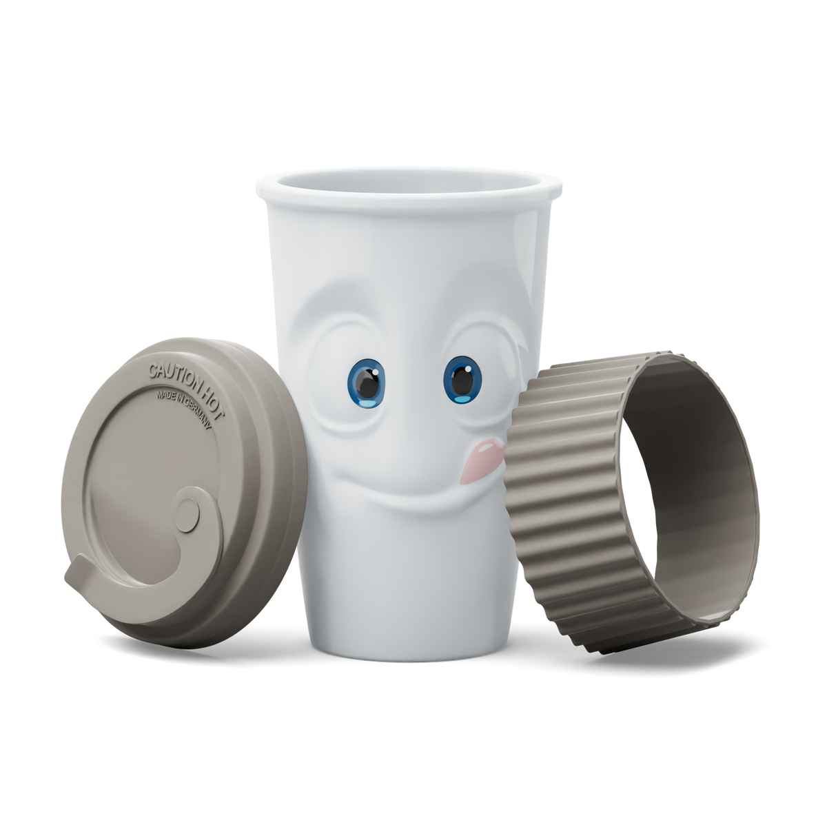 Becher mit Deckel TASTY - MOVIE EDITION in Kaffee-Optik