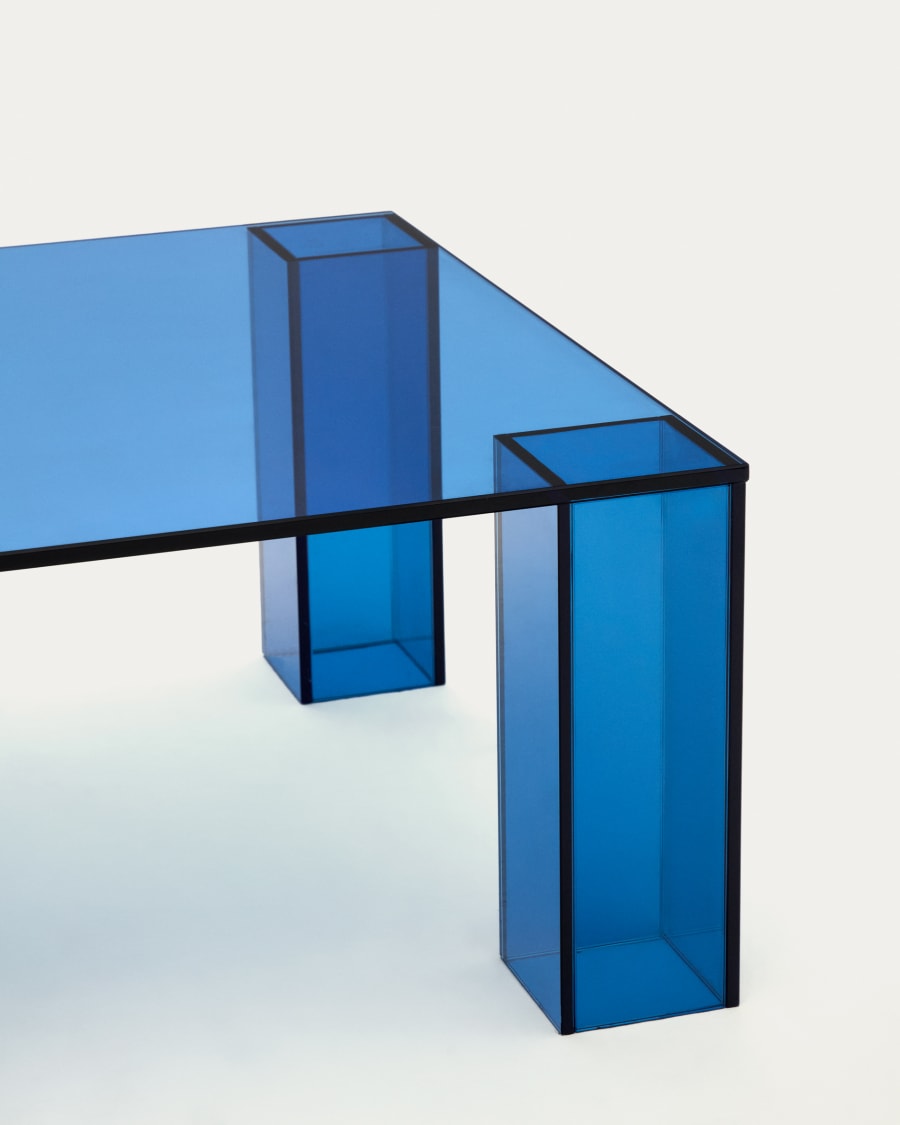 Couchtisch Adularia Blue Tempered Glas