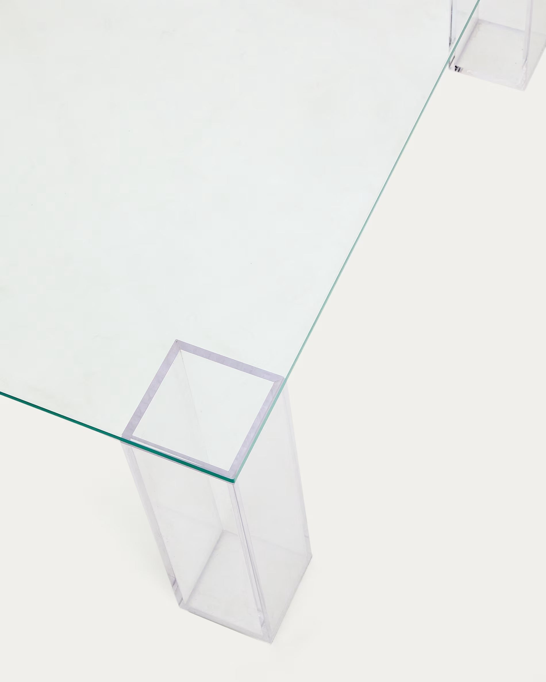 Square Coffee Table ADULARIA tempered transparent glass