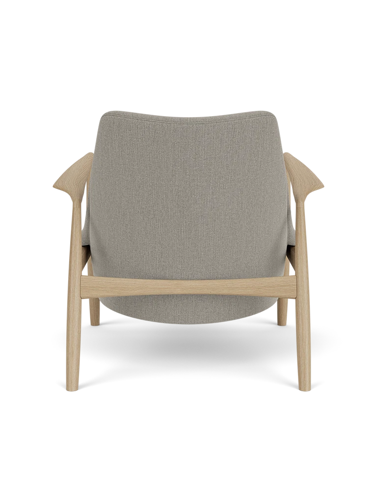 THE SEAL gray armchair with oak base [Julia]