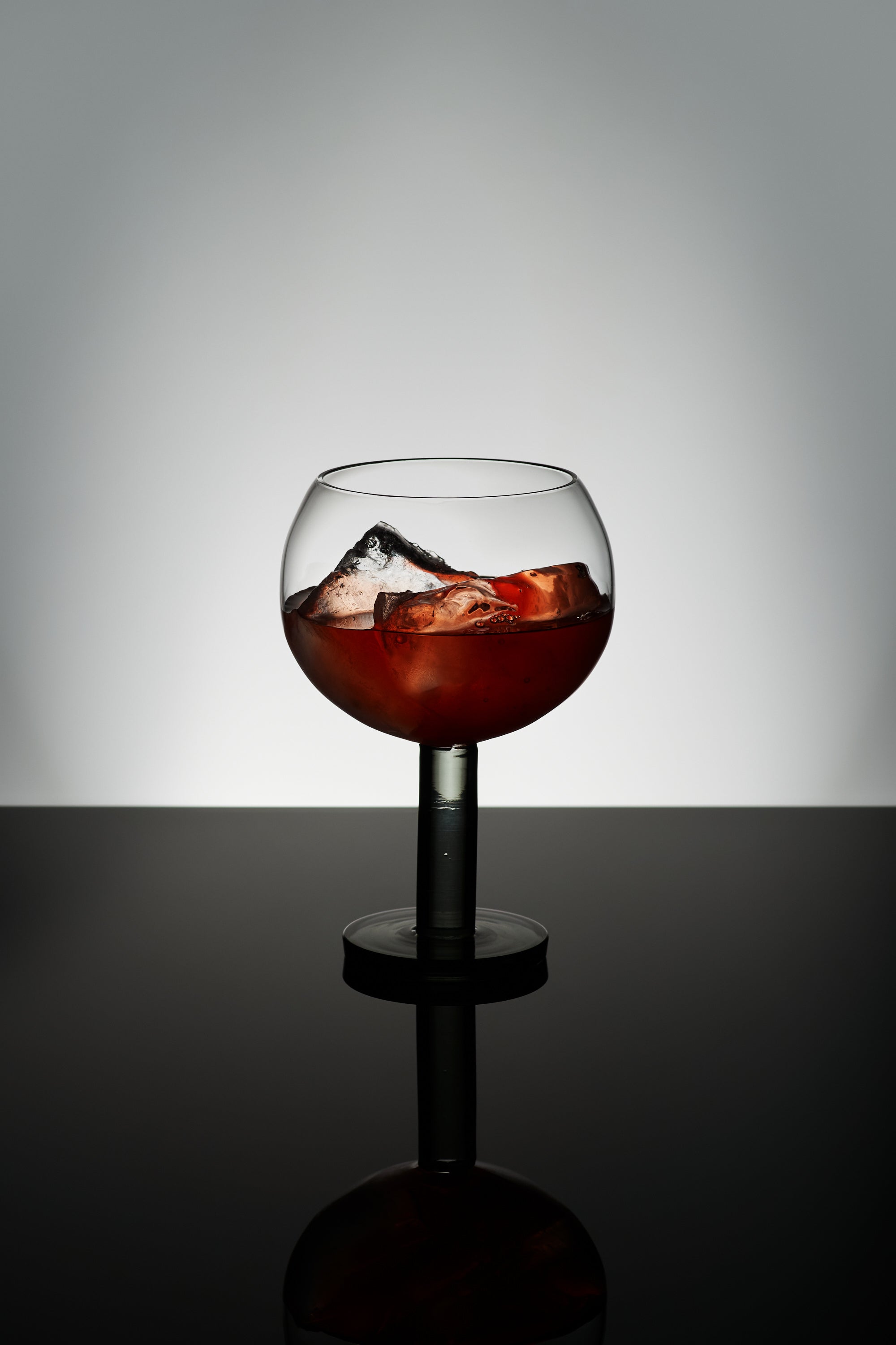 Puckballonglasglasetet