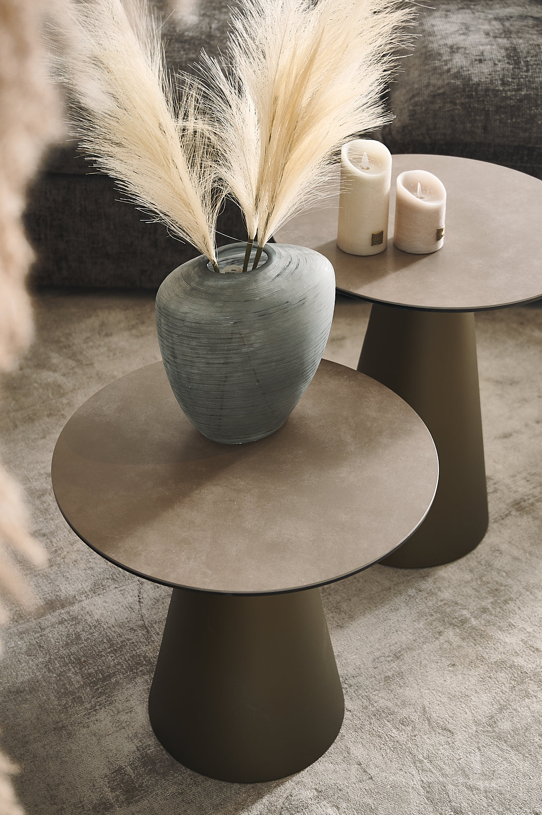 Kaffeetisch FUNGHI braun Quarzkomposit