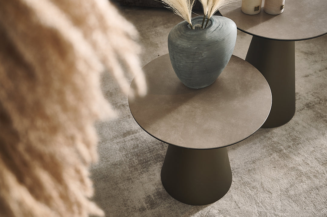 Kaffeetisch FUNGHI braun Quarzkomposit