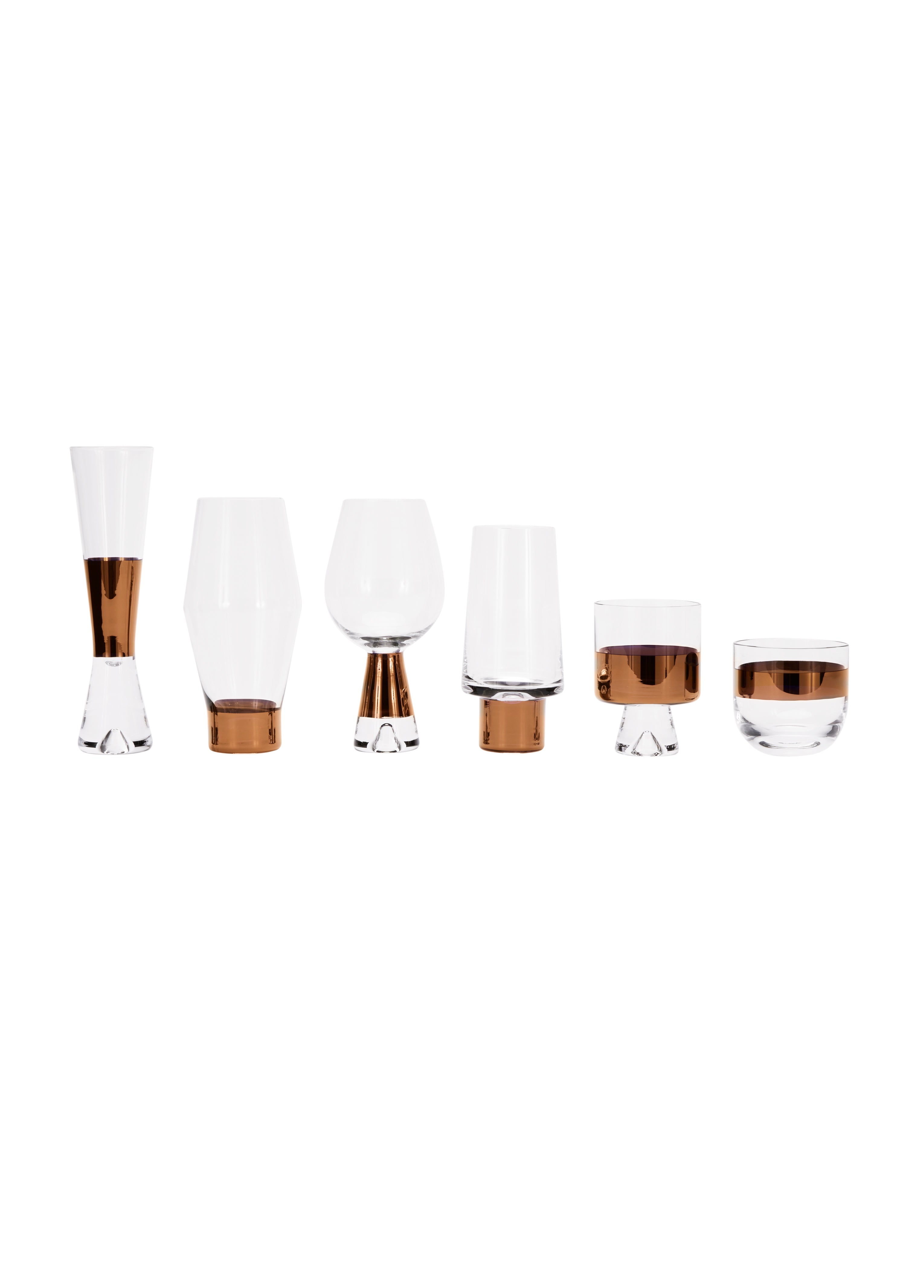 Set of glass tank glasses