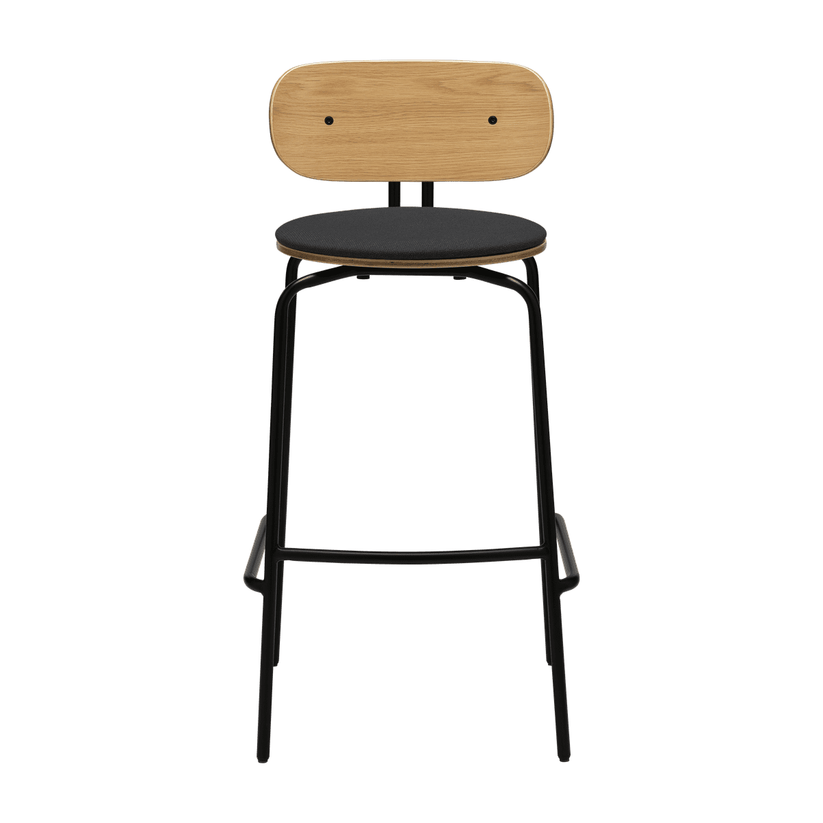Anthracite Curious Hocker with a black base