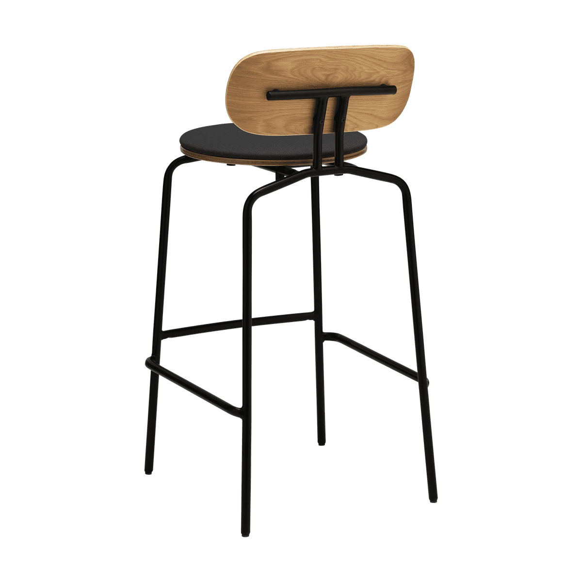 Anthracite Curious Hocker with a black base