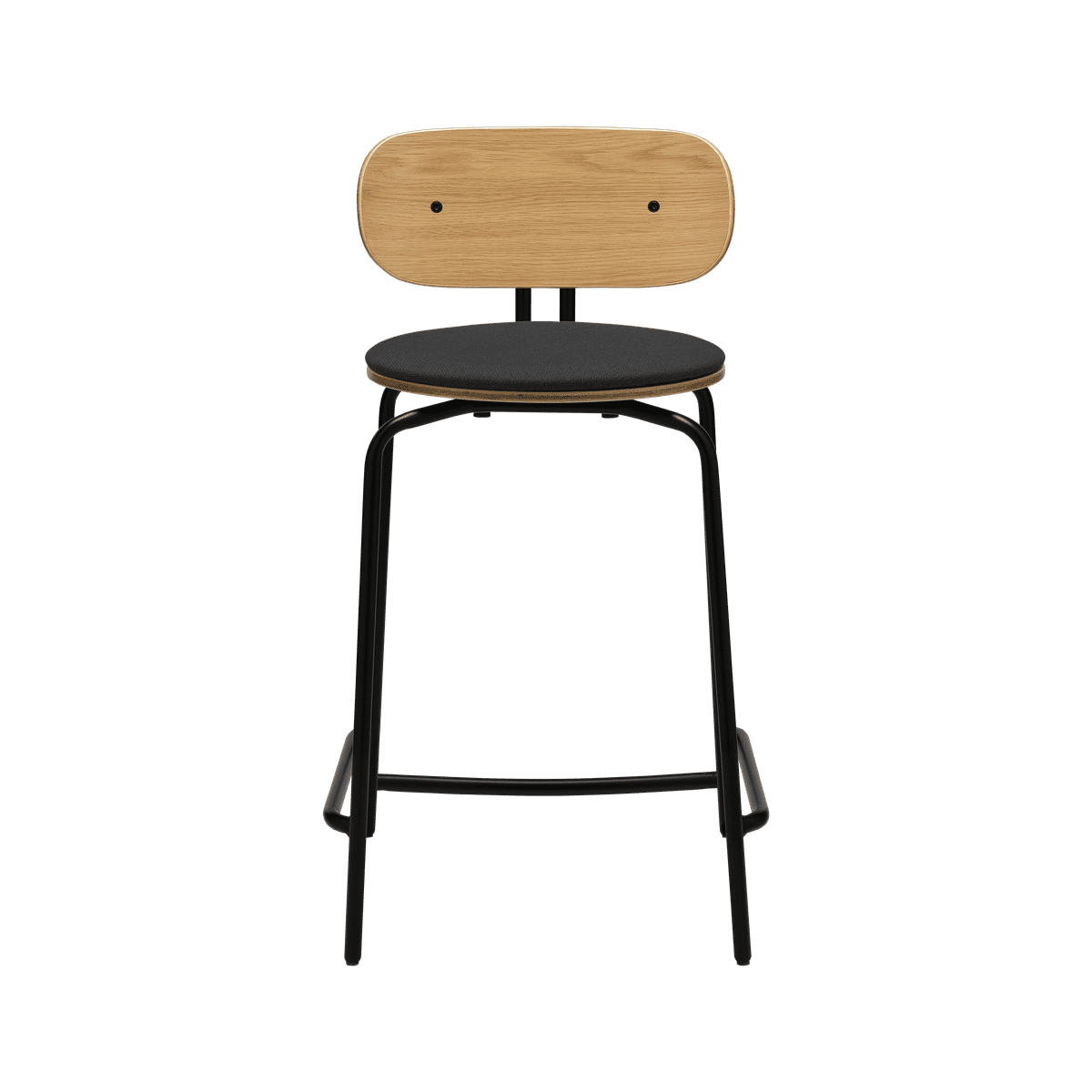 Anthracite Curious Hocker with a black base