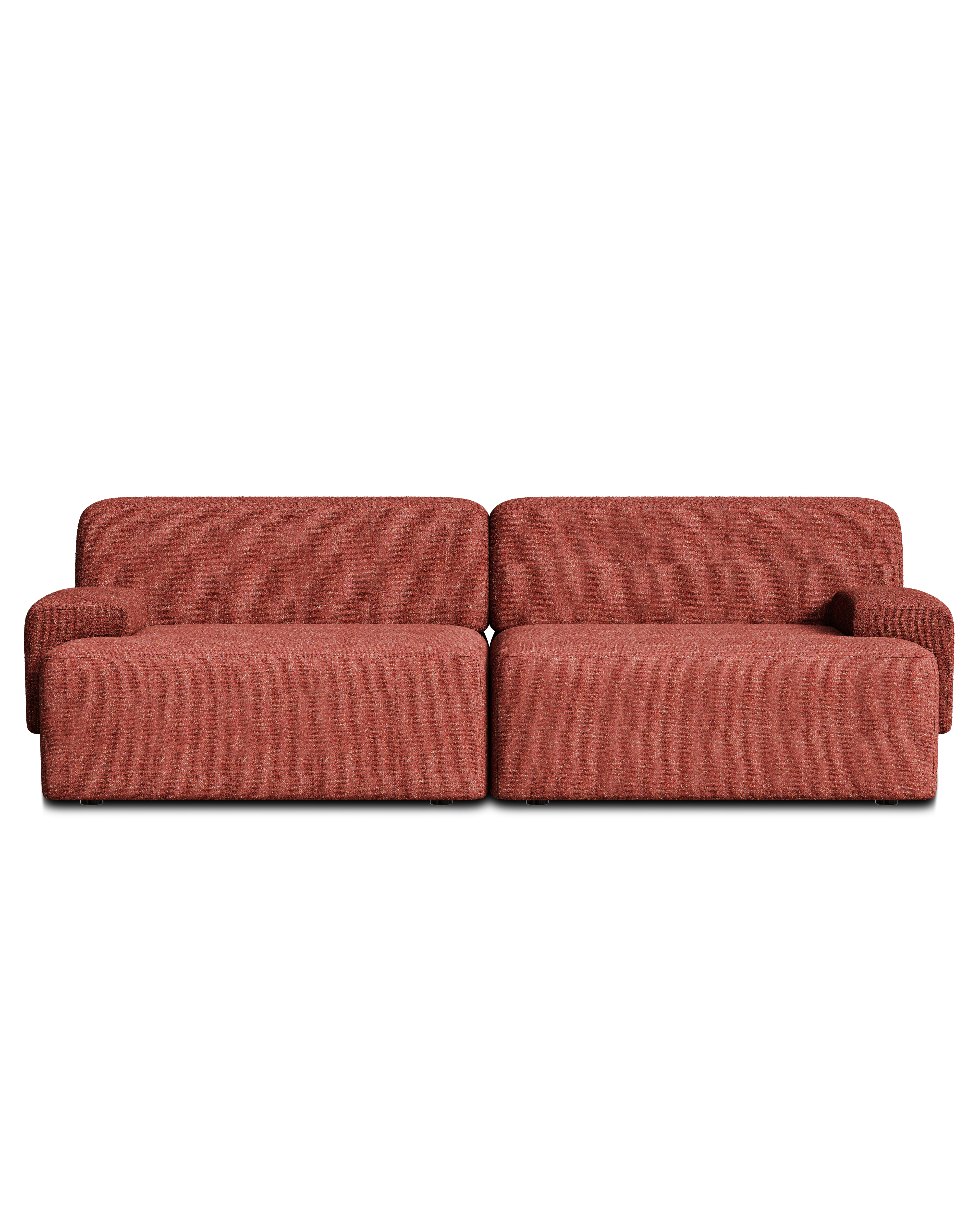 Modularsofa für 2 Personen in kastanienrot [Amelia]