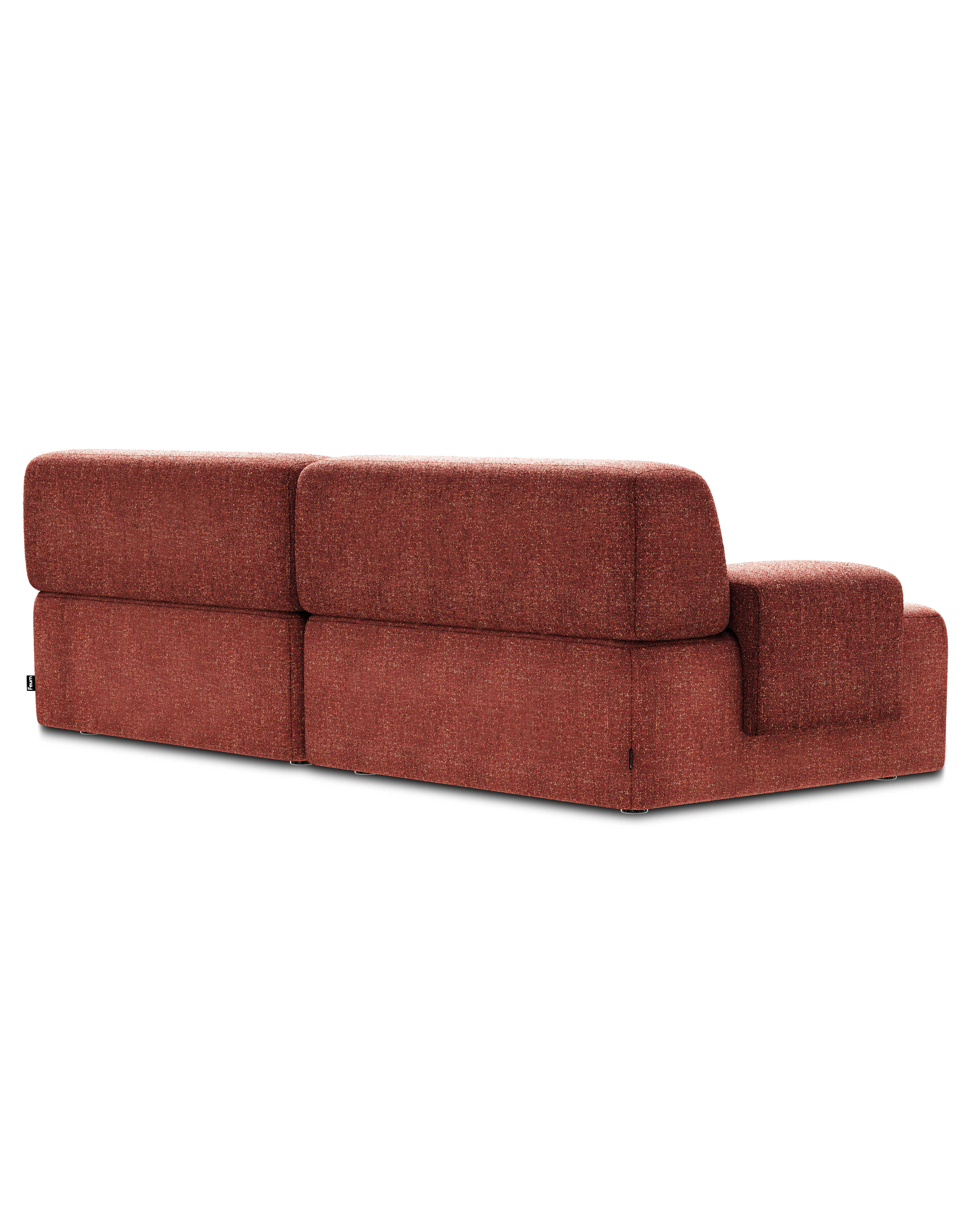 Modularsofa für 2 Personen in kastanienrot [Amelia]