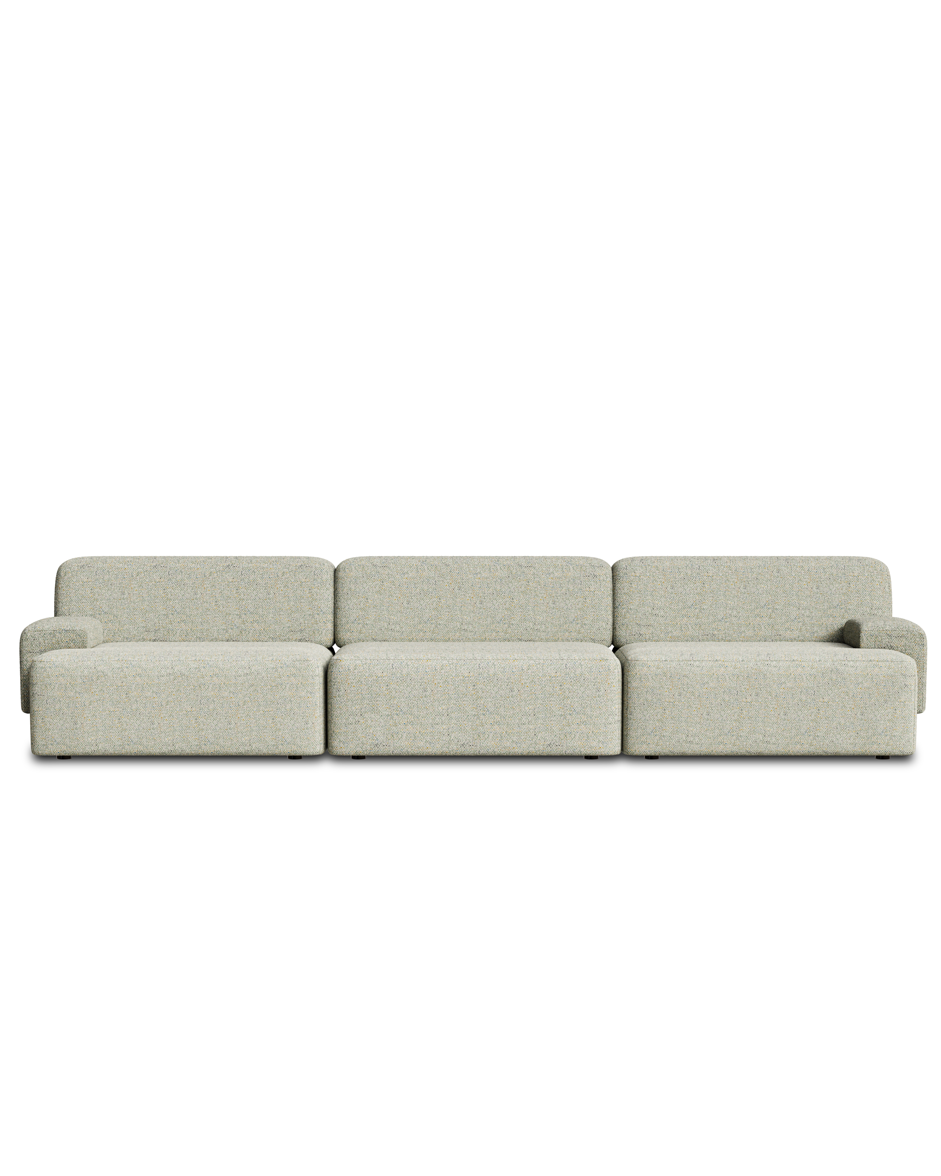 3-seater modular sofa light green [Amelia]