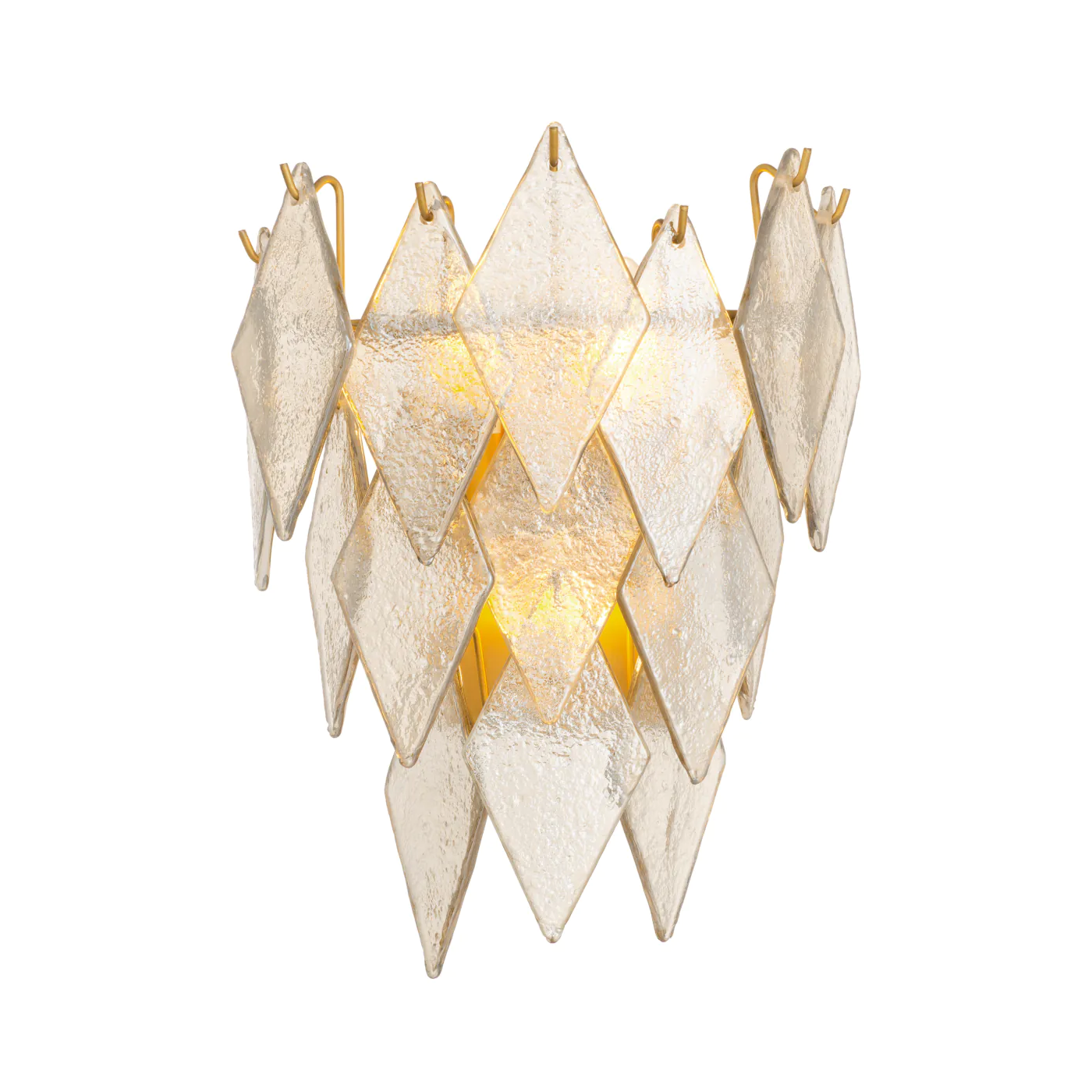 Rhombus wall lamp transparent glass