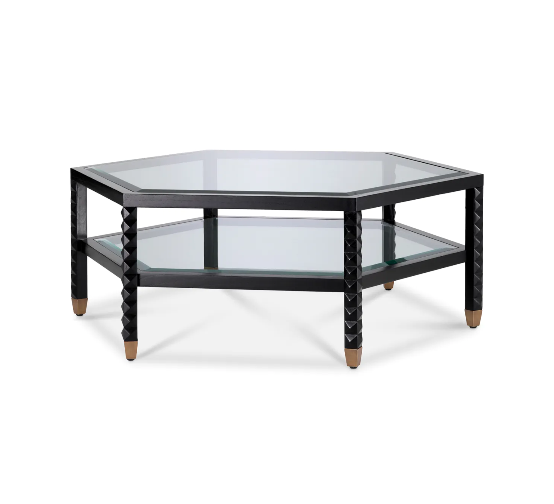 Cornelius Cornelius glass table top with a black base