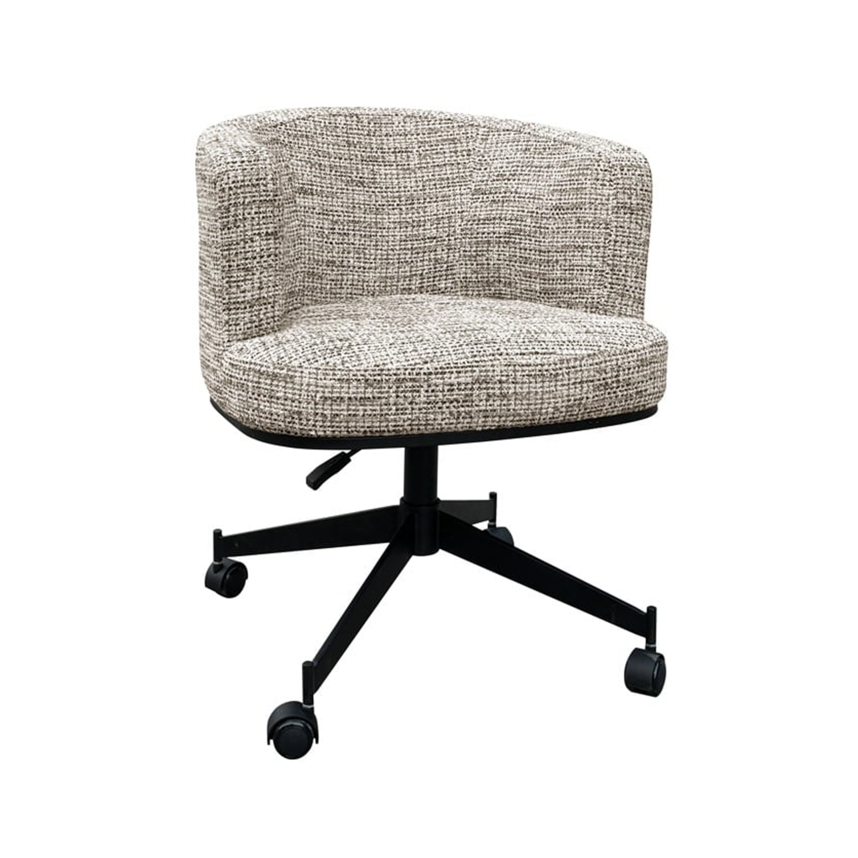 Rochene Ringene Rotary Chair Grey Melange mit einer schwarzen Basis