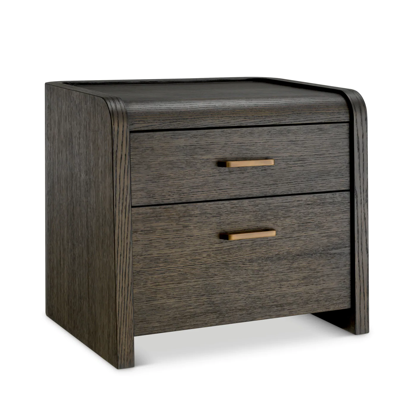 Night cabinet Joana graphite oak veneer