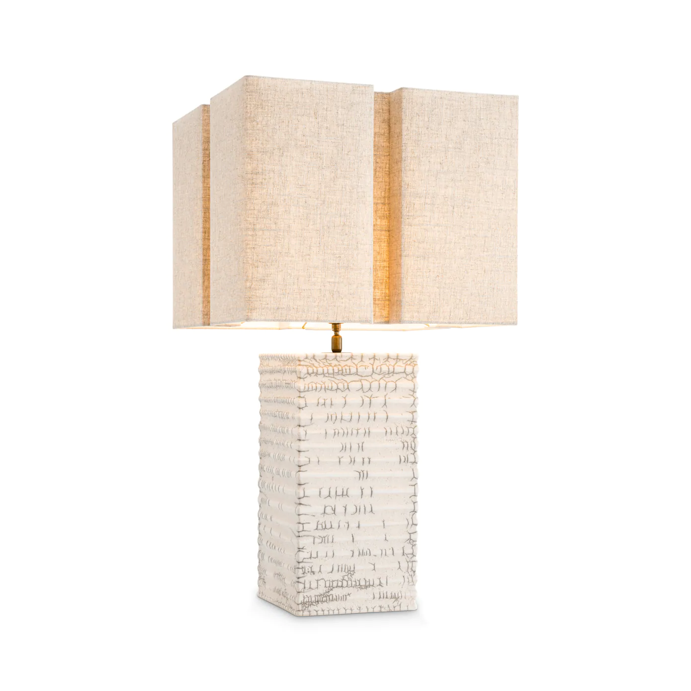 Table lamp Division Ceramics Raku broken white