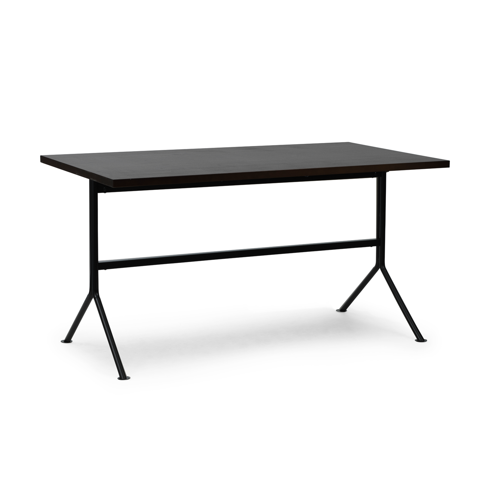 Dark brown desk with a black base [Ola] [Amelia SPR]