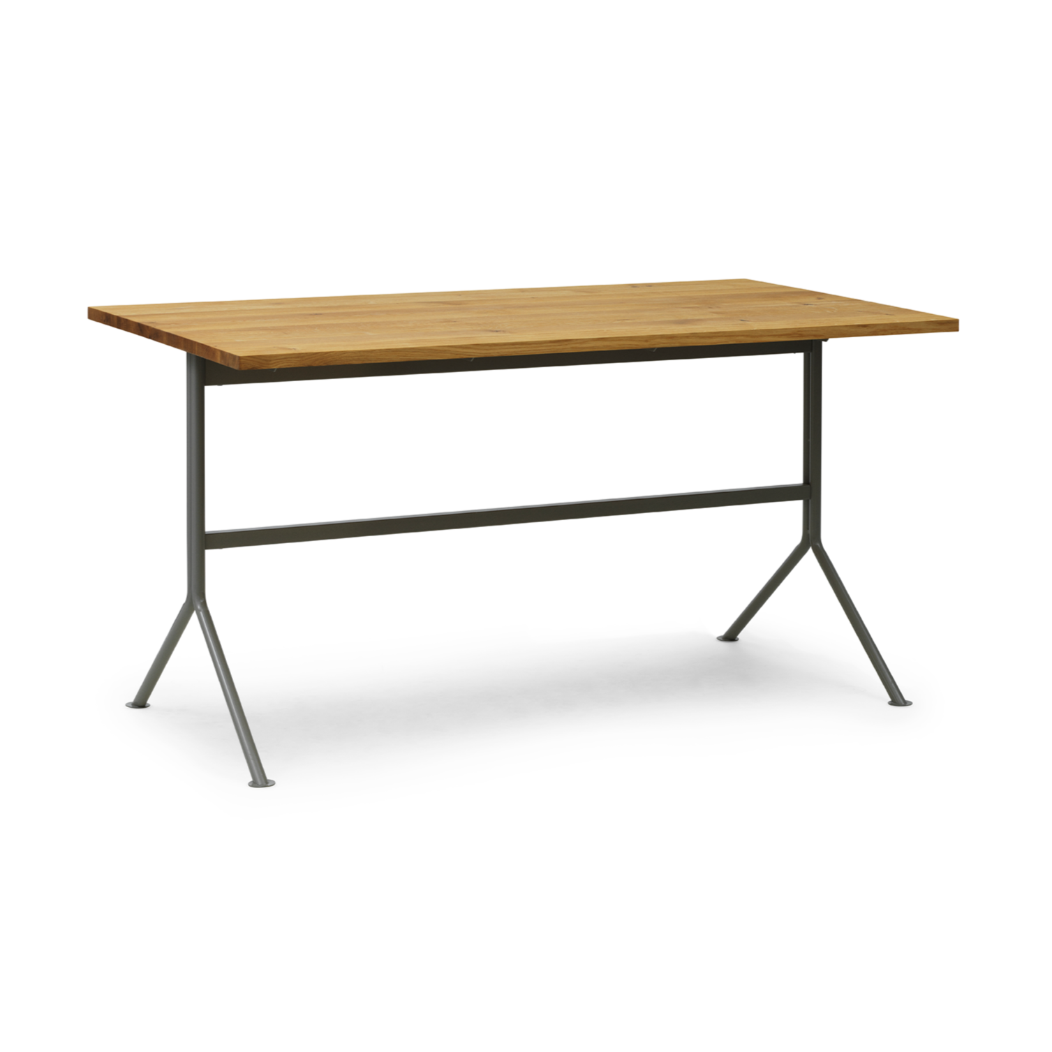 Kip Desk natürliche Eiche mit grauer Basis [Ola] [Amelia SPR]