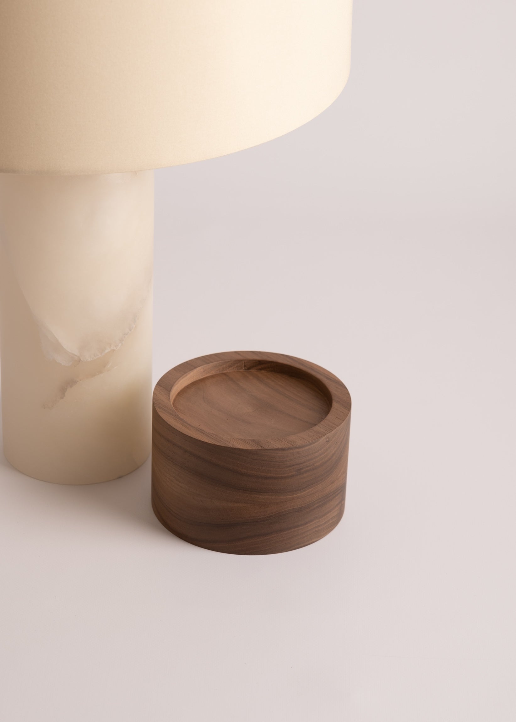 Tischlampe PURA KELO weißer Alabaster