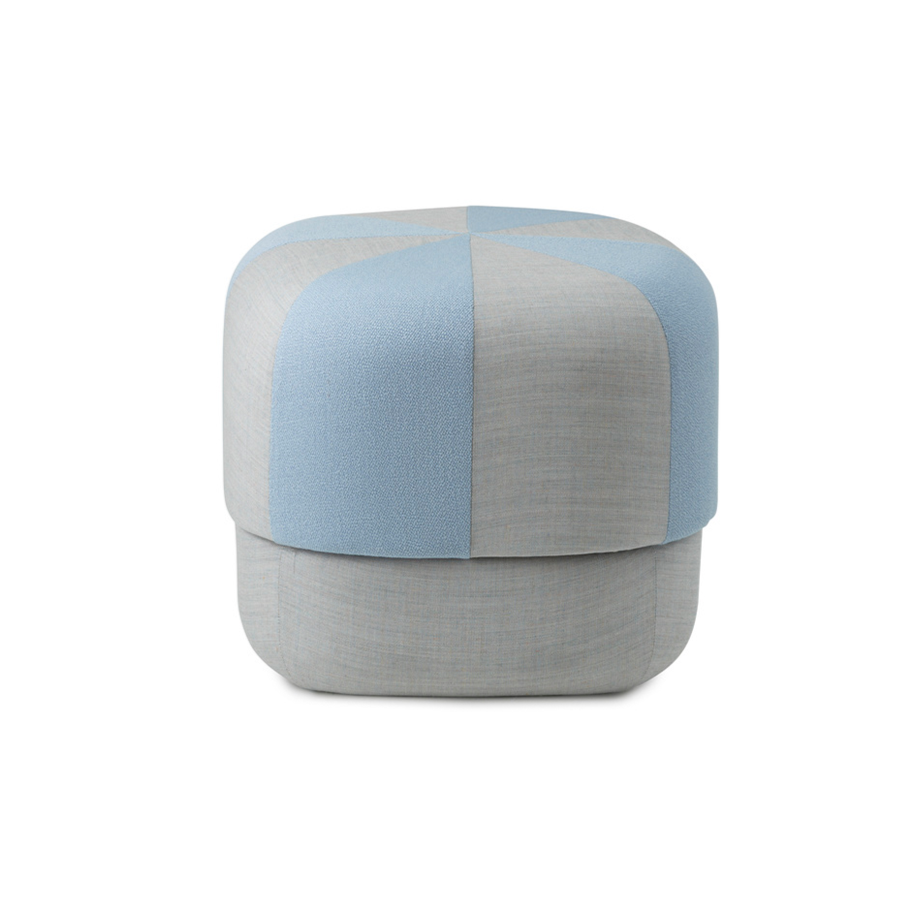 Pouf Circus Duo Gray mit hellblau