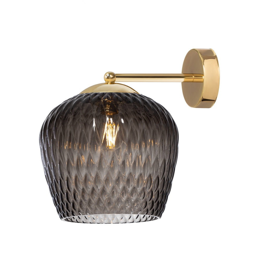 VENUS wall lamp graphite glass with gold