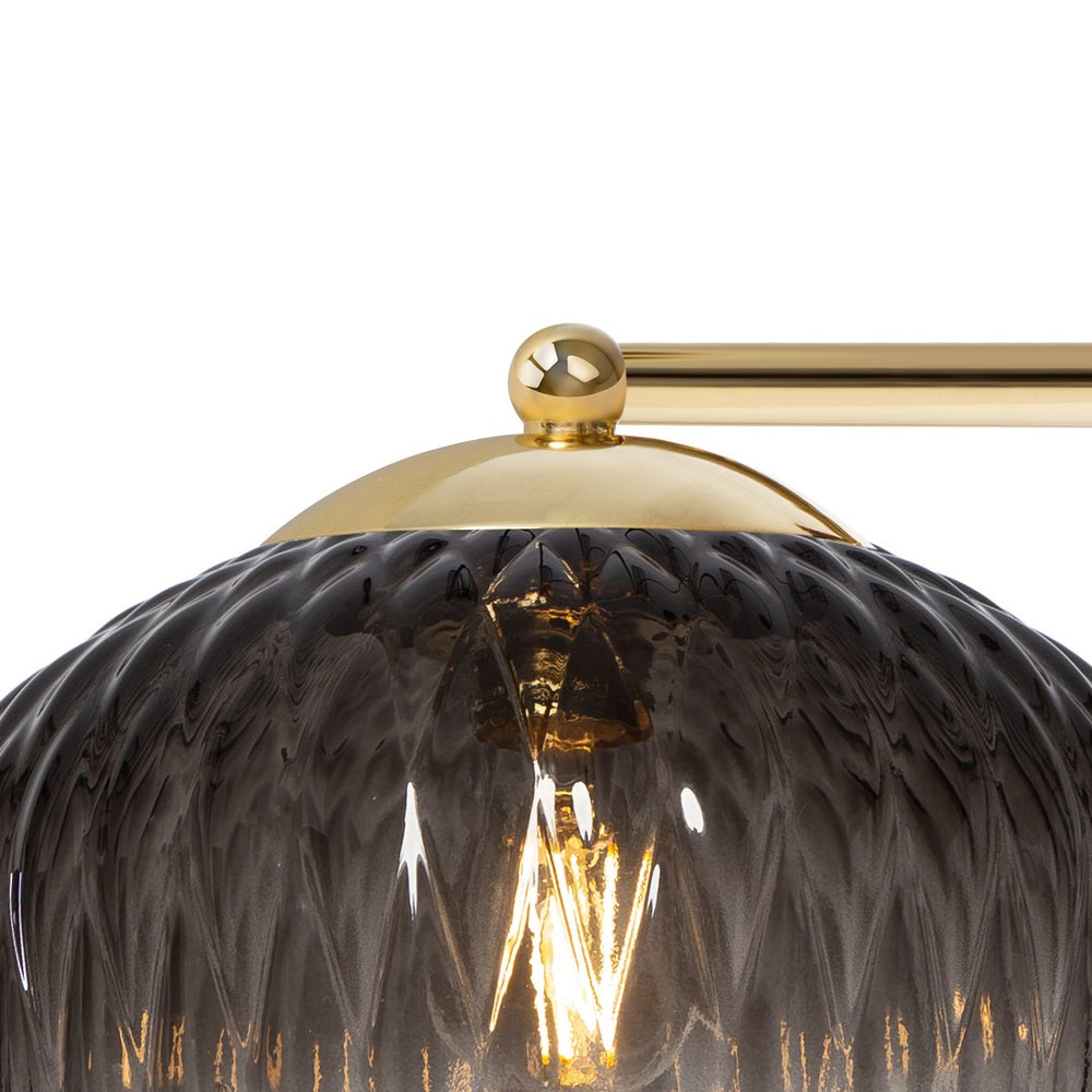 VENUS wall lamp graphite glass with gold