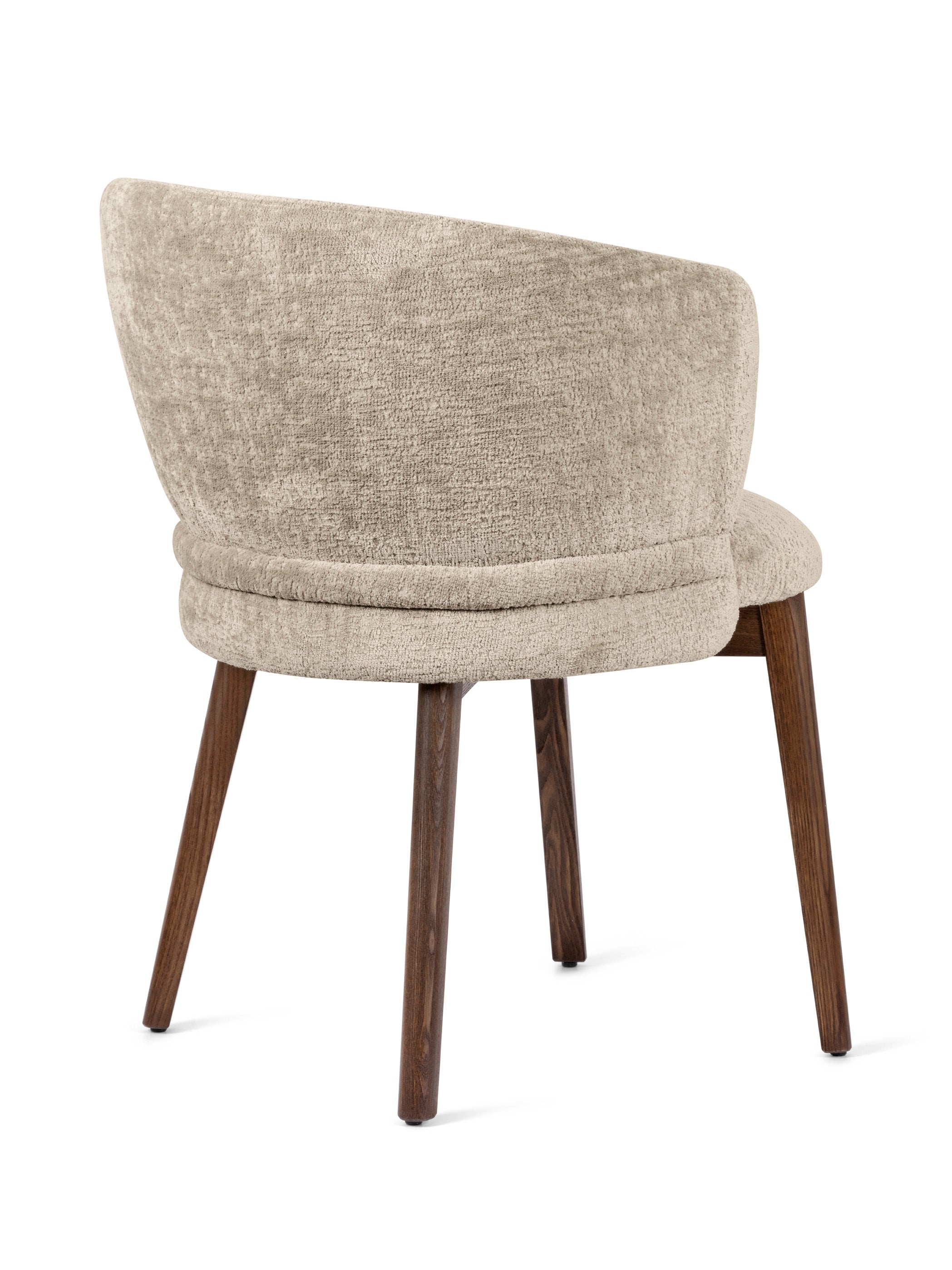 Sessel VANILLA gepolstert mit dunklem Holzgestell