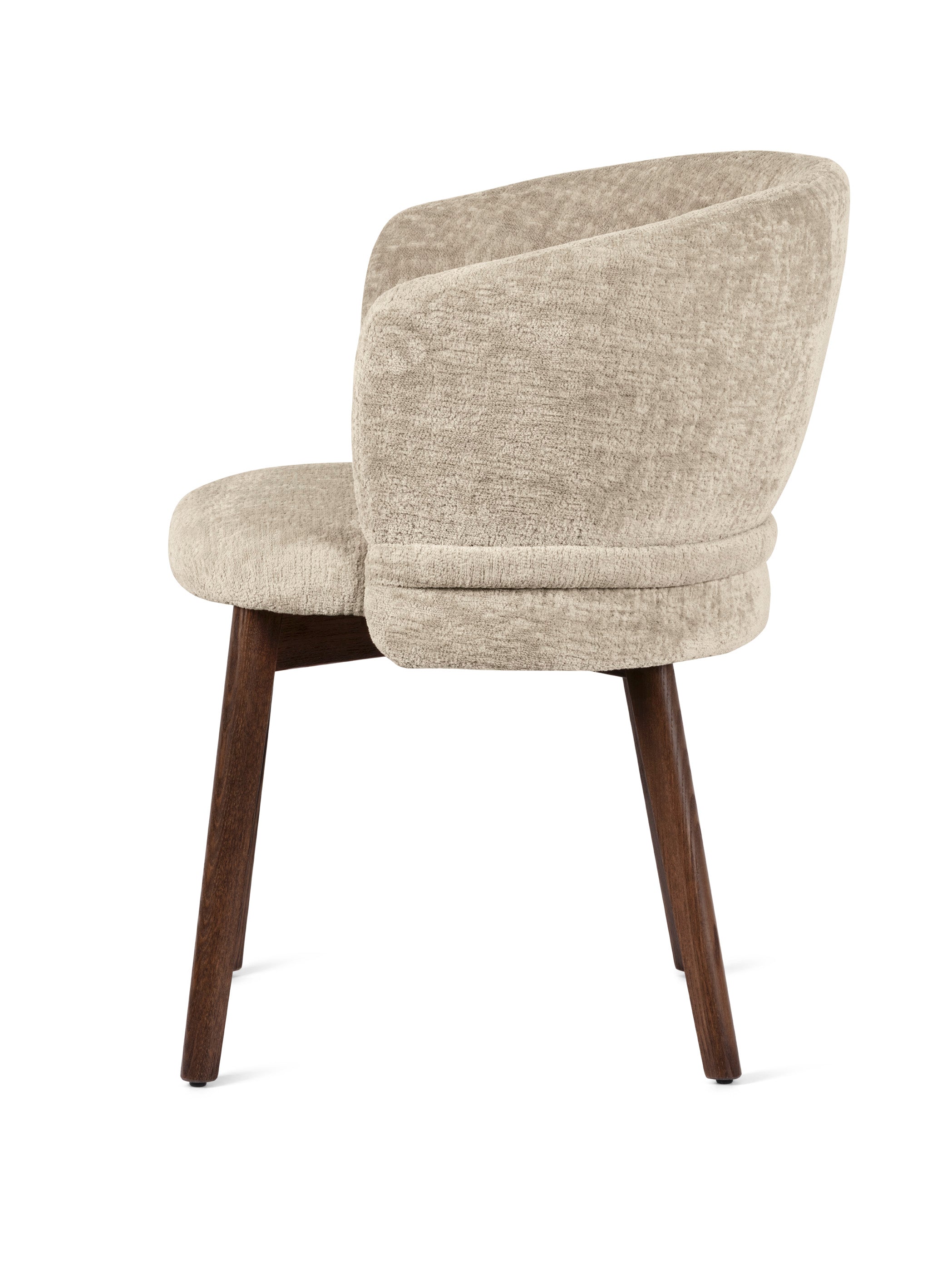 Sessel VANILLA gepolstert mit dunklem Holzgestell