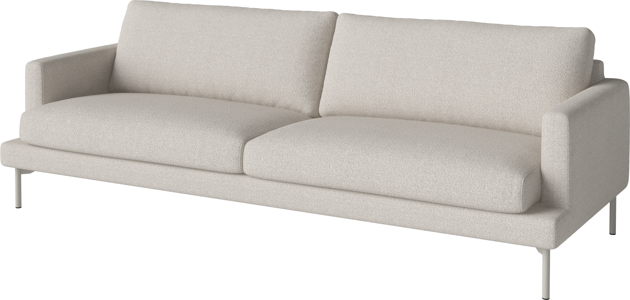 3-Personen-Sofa Veneda Slim Grey Stahlbasis