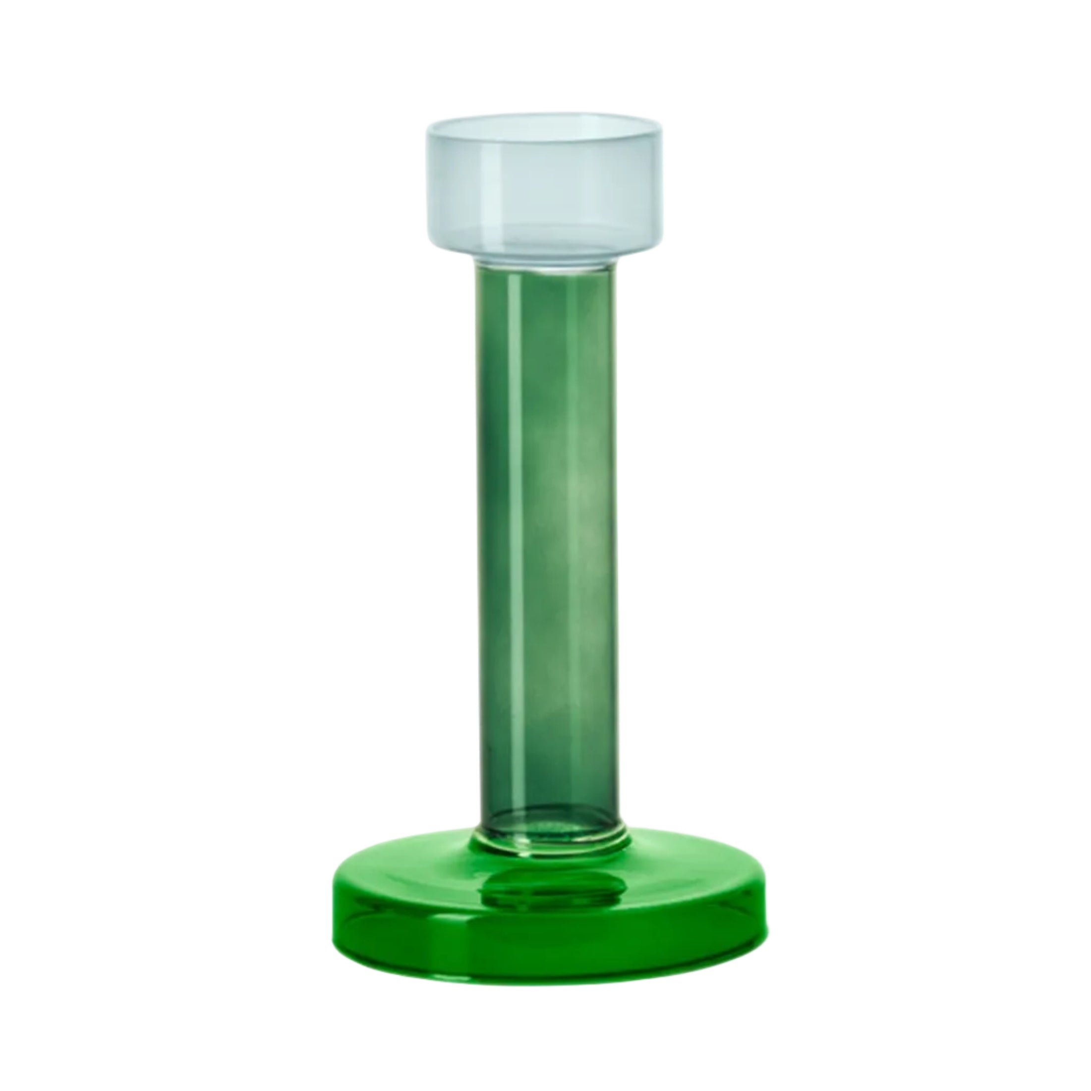 Teelichthalter BOLE grün mit blau